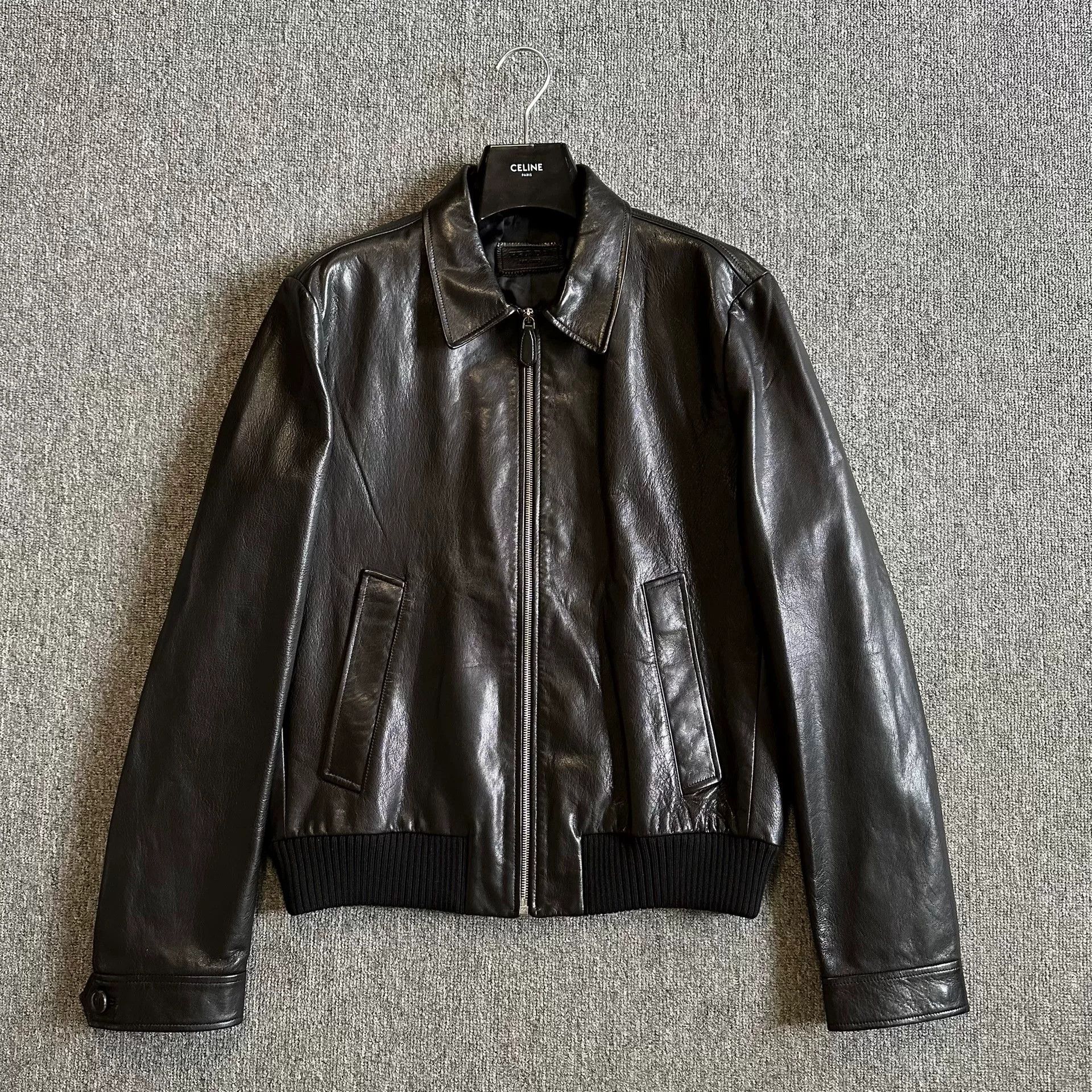 Prada Prada Goatskin Leather Bomber Jacket Size US L / EU 52-54 / 3 - 1 Thumbnail