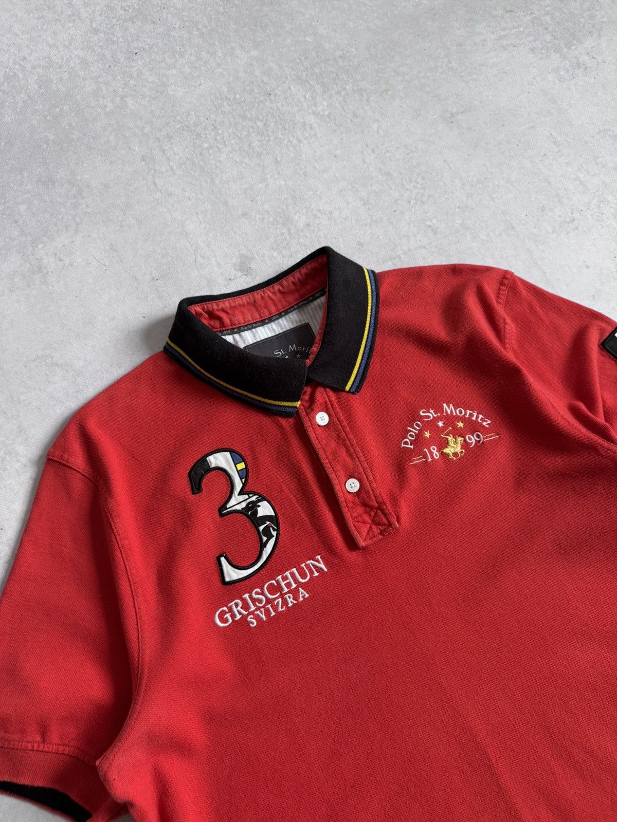 Vintage Vintage St.Moritz 1899 Switzerland 3 Style Unisex Polo Y2K Size US M / EU 48-50 / 2 - 5 Thumbnail