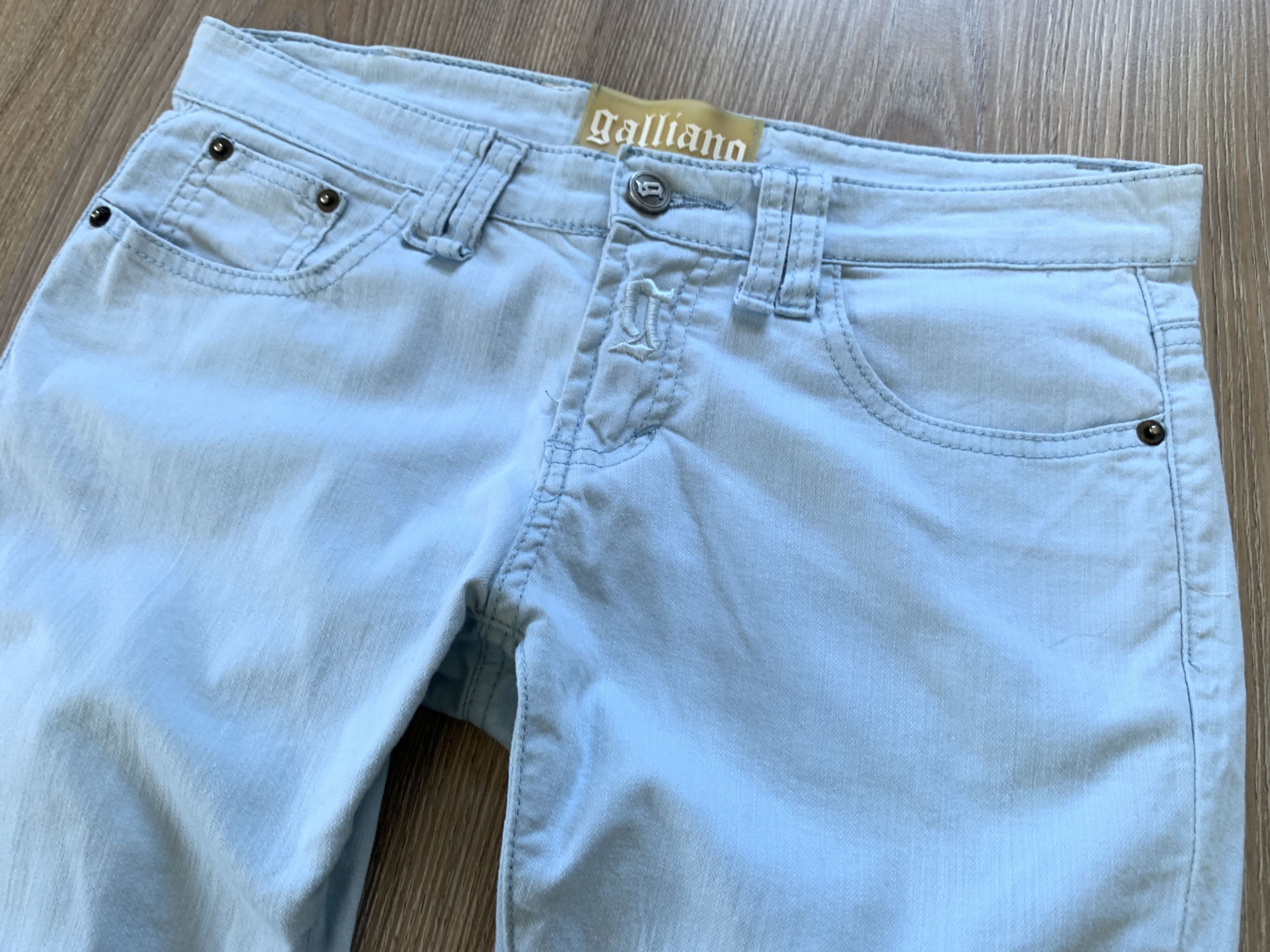 Designer John Galliano Vintage Blue Jeans Size 28" / US 6 / IT 42 - 4 Thumbnail