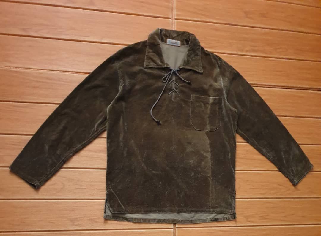 PPFM Tartaga brown colour harajuku Japanese Velvet shirt Size US M / EU 48-50 / 2 - 2 Thumbnail