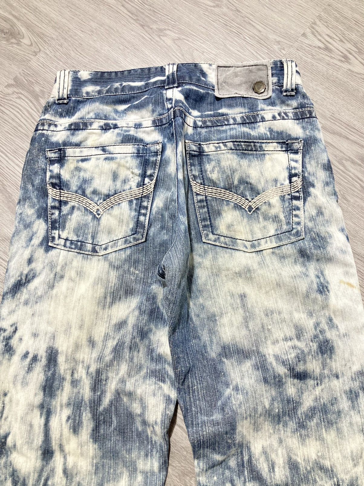 Tornado Mart 2000s Ugiz Distressed Ripped Acid Wash Denim Tornado Style Size US 29 - 13 Thumbnail