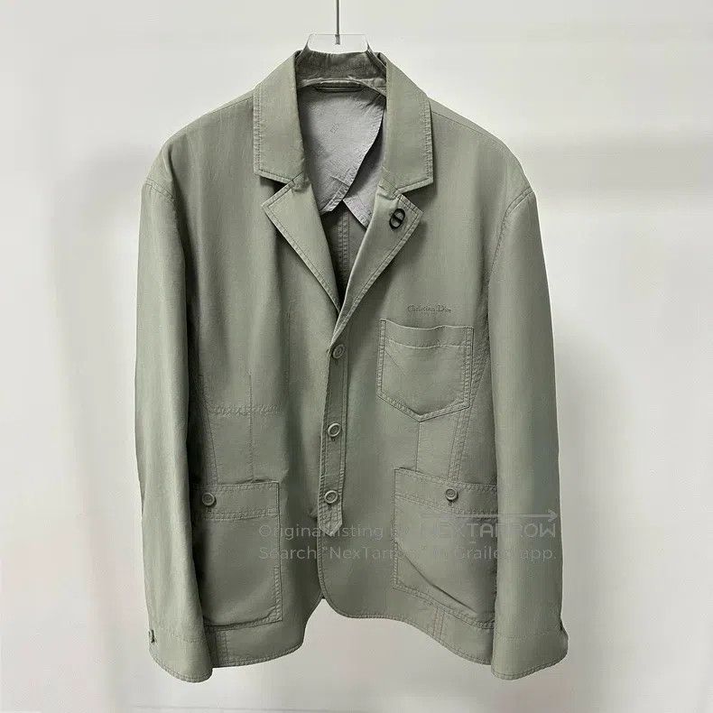 Dior Dior Slogan Lapel Workwear Suit Jacket i Size US M / EU 48-50 / 2 - 1 Thumbnail