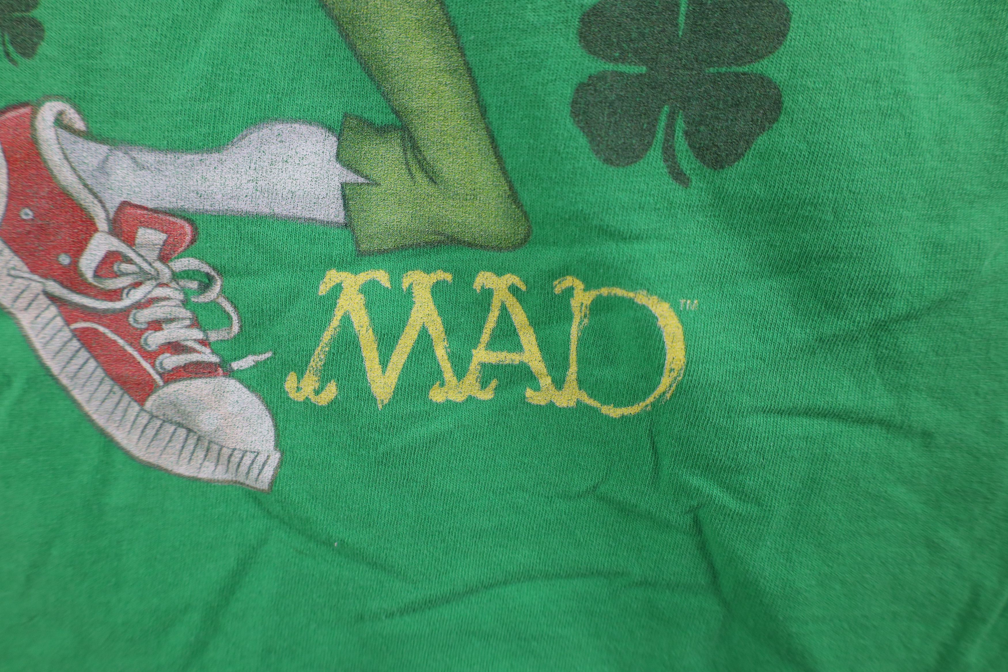 Vintage Vintage Alfred E Neuman Leprechaun St Patricks Day T-Shirt Size US XL / EU 56 / 4 - 5 Thumbnail