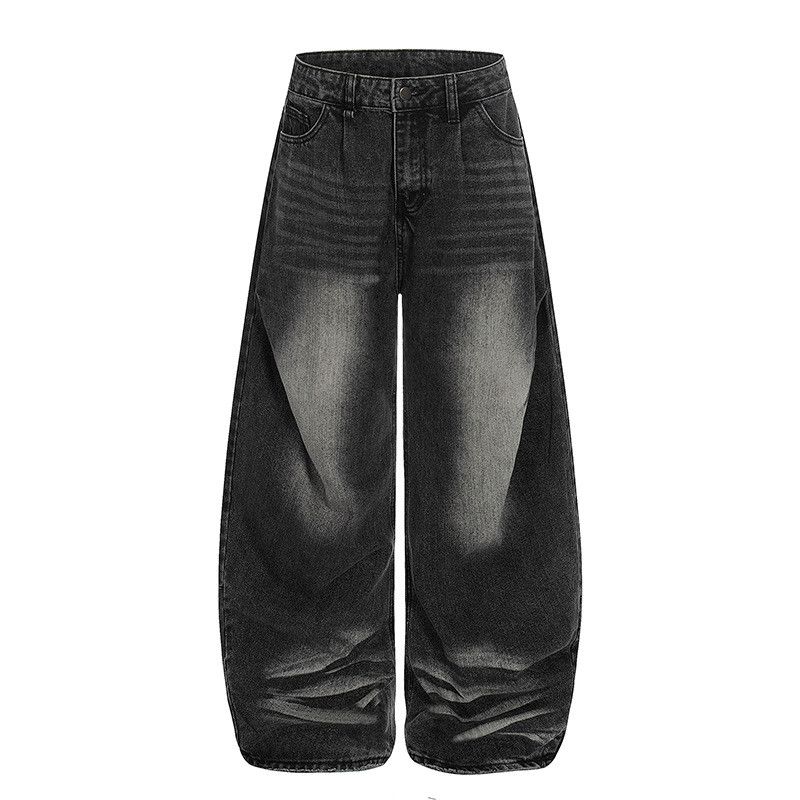 Jean American retro casual edgy wide-leg curved jeans Size US 32 / EU 48 - 1 Thumbnail