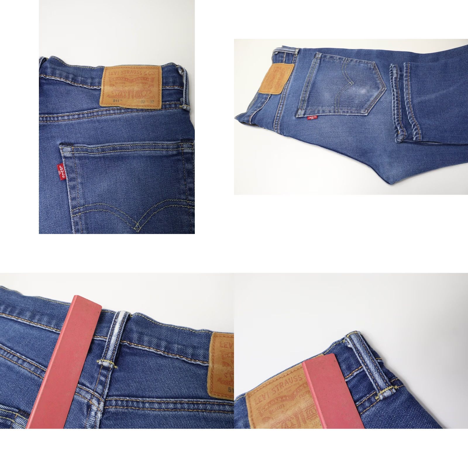 Levi's LEVI'S 511 Jeans Men's Blue Denim W32/L32 Stretchy Whiskers Faded Size US 32 / EU 48 - 8 Thumbnail