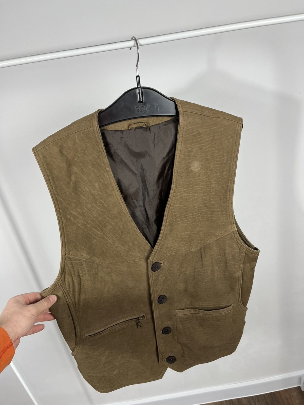 Genuine Leather Men’s Brown Genuine Leather Vest Size 50 EU Size US M / EU 48-50 / 2 - 5 Thumbnail