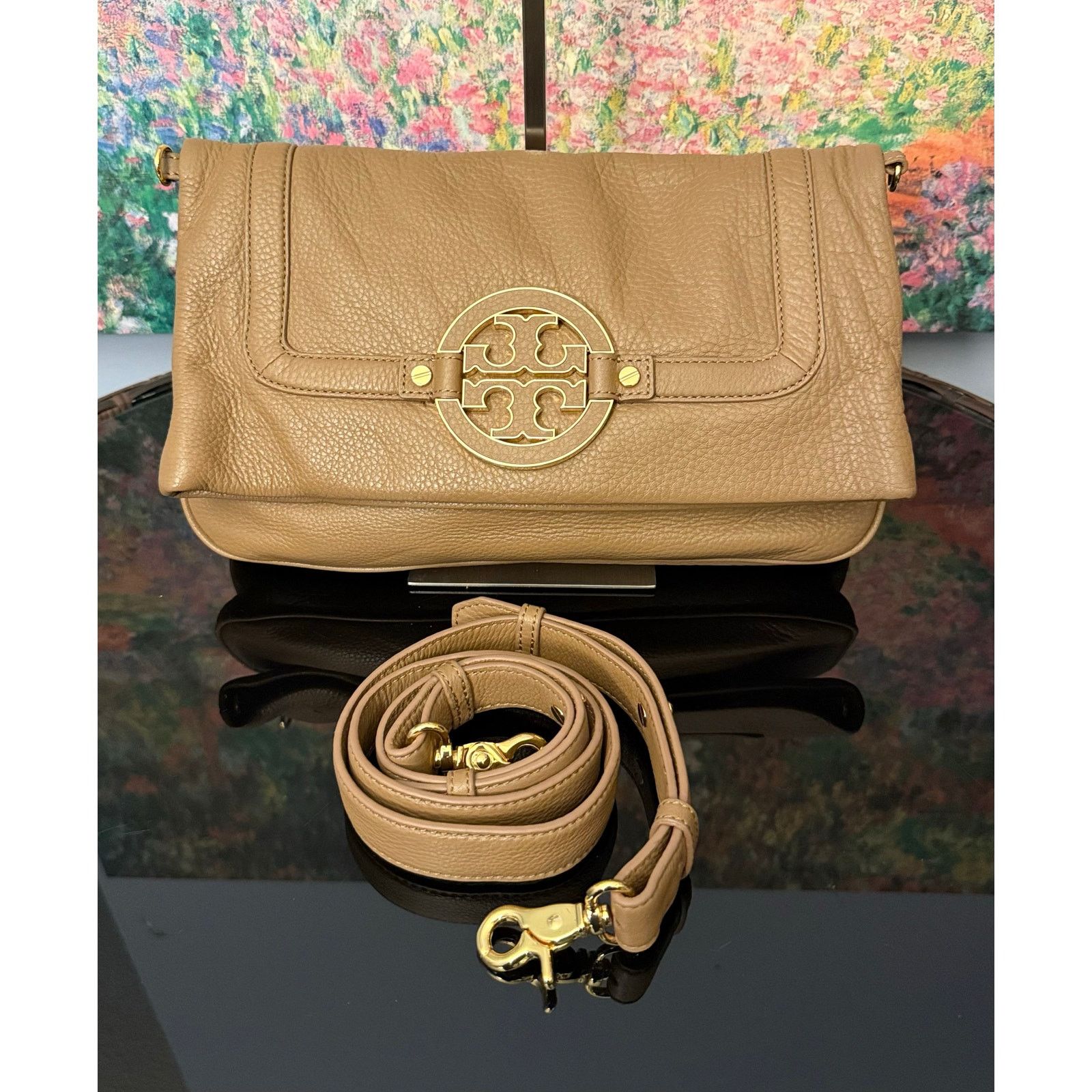 Tory Burch EUC Tory Burch Amanda Foldover Crossbody Shoulder Bag Clutch Size ONE SIZE - 2 Thumbnail