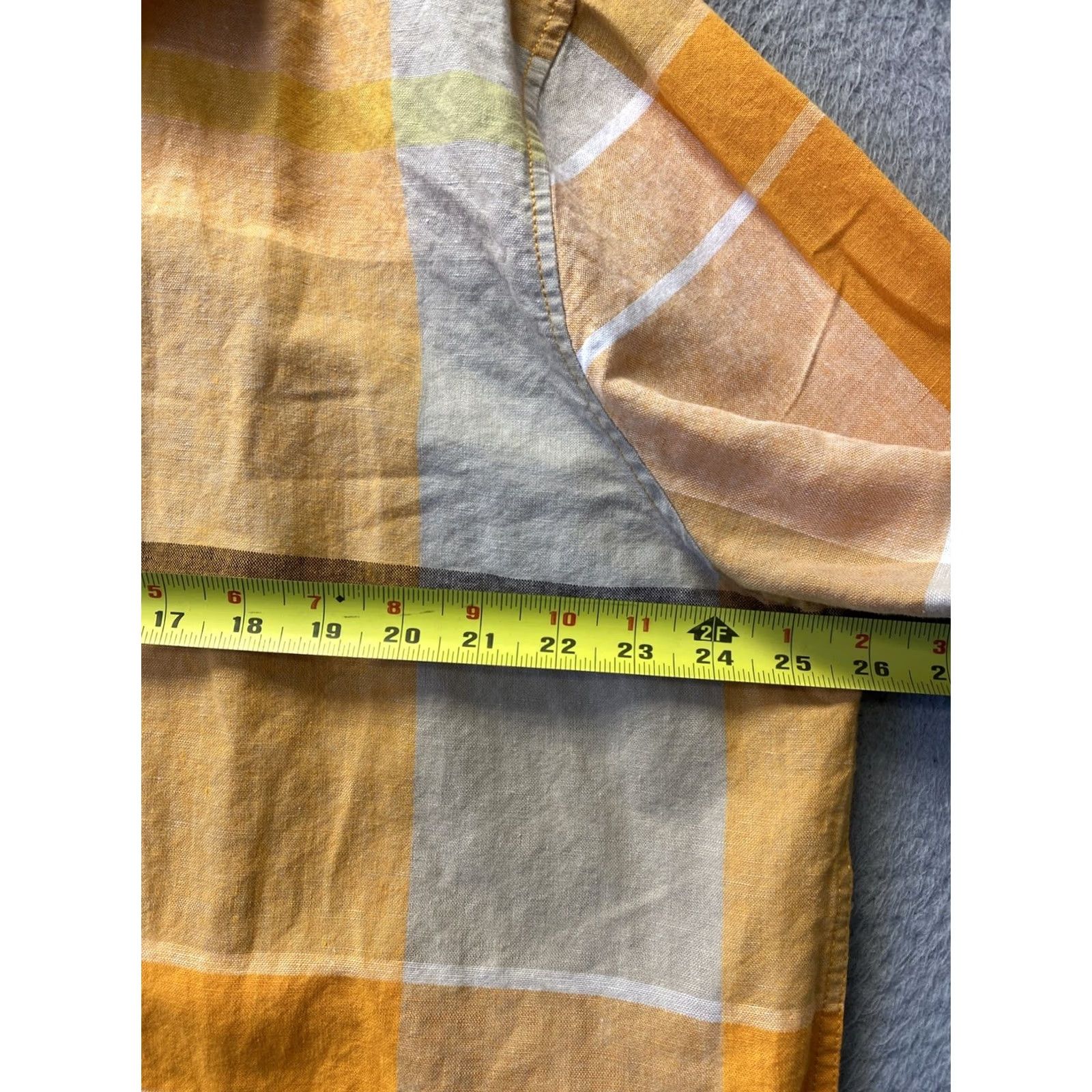 Sean John Sean John Men's XXL White Orange Plaid Short Sleeve Button-Down Shirt Size US XXL / EU 58 / 5 - 5 Thumbnail
