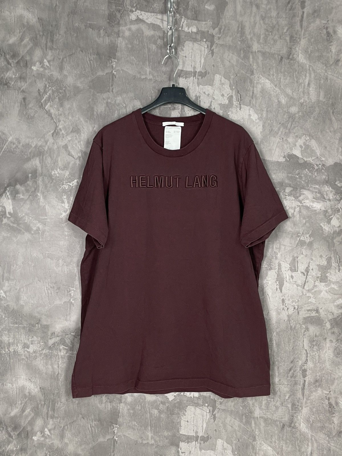 Helmut Lang Helmut Lang Big Logo Unisex Luxury T shirt Size US XXL / EU 58 / 5 - 1 Thumbnail
