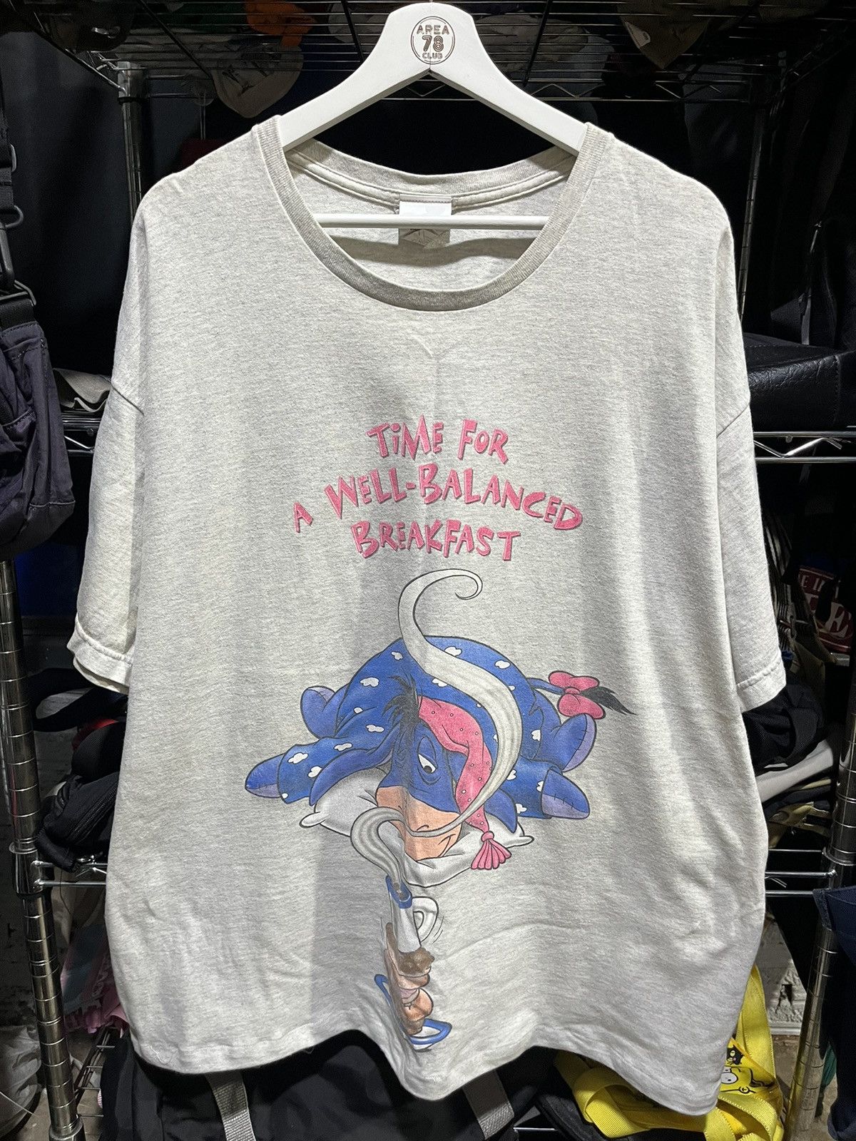 Disney Eeyore Winnie the Pooh Balance Breakfast Cartoon Tee Size US XXL / EU 58 / 5 - 1 Thumbnail