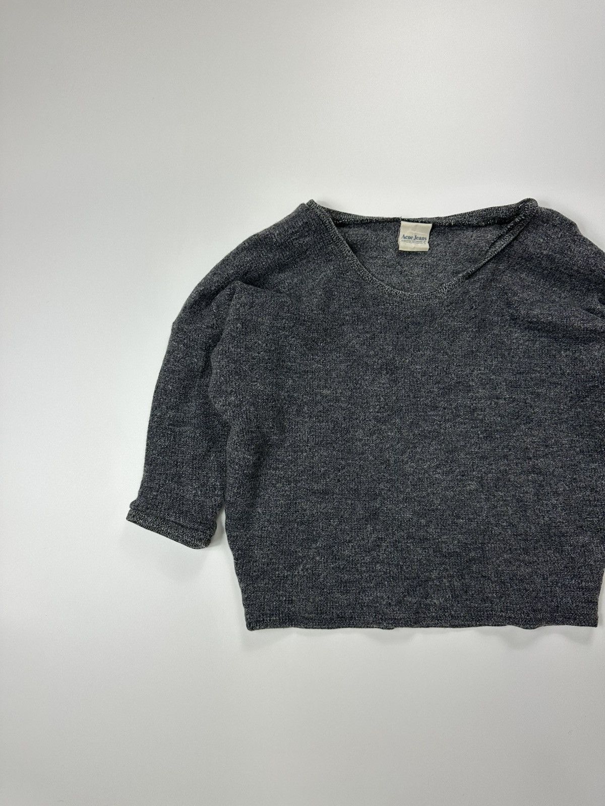 Acne Studios Acne Jeans Cropped Sweater Gray Size S / US 4 / IT 40 - 3 Thumbnail