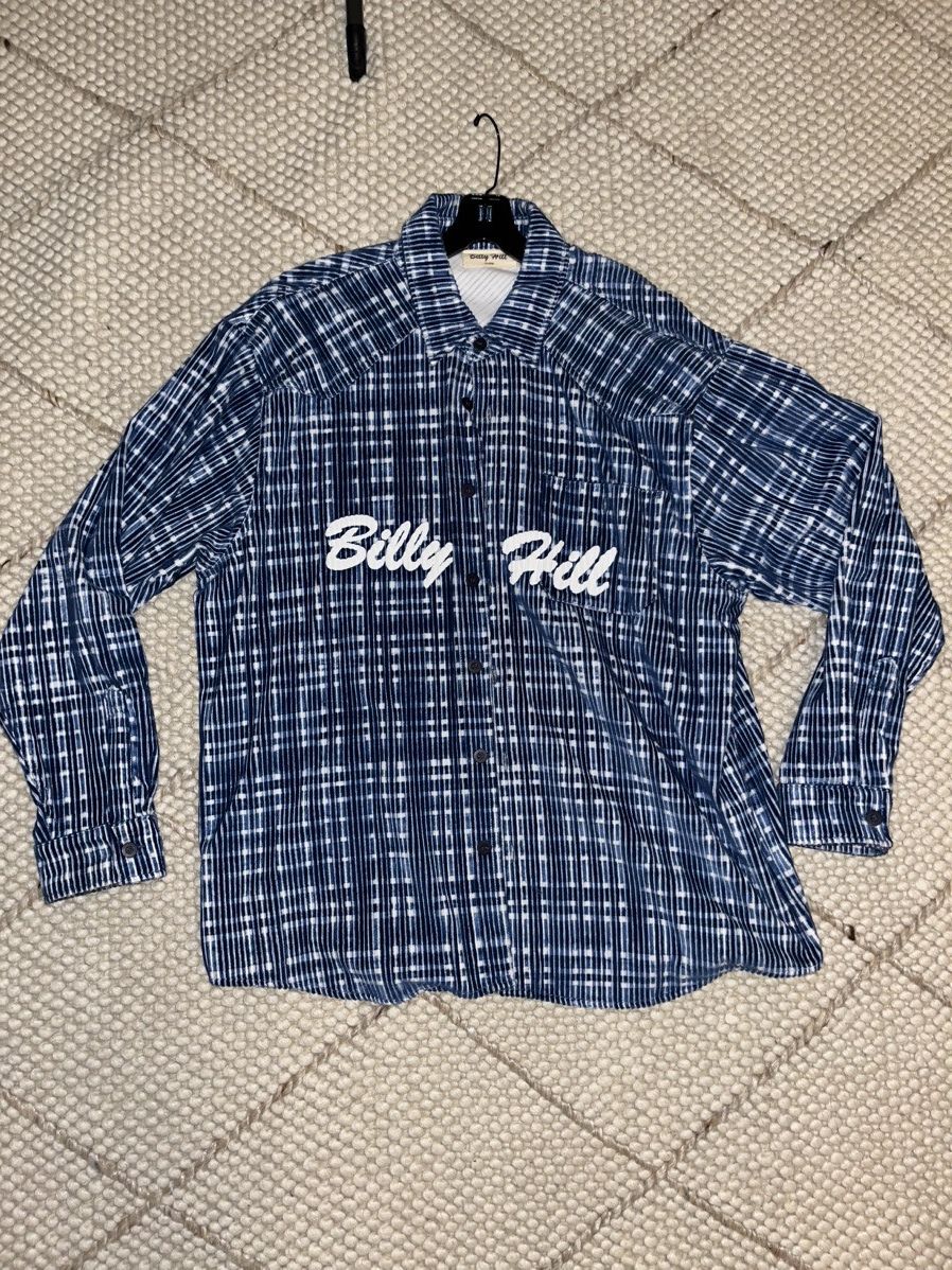image of Billy Hill Corduroy Flannel in Blue, Men's (Size XL)