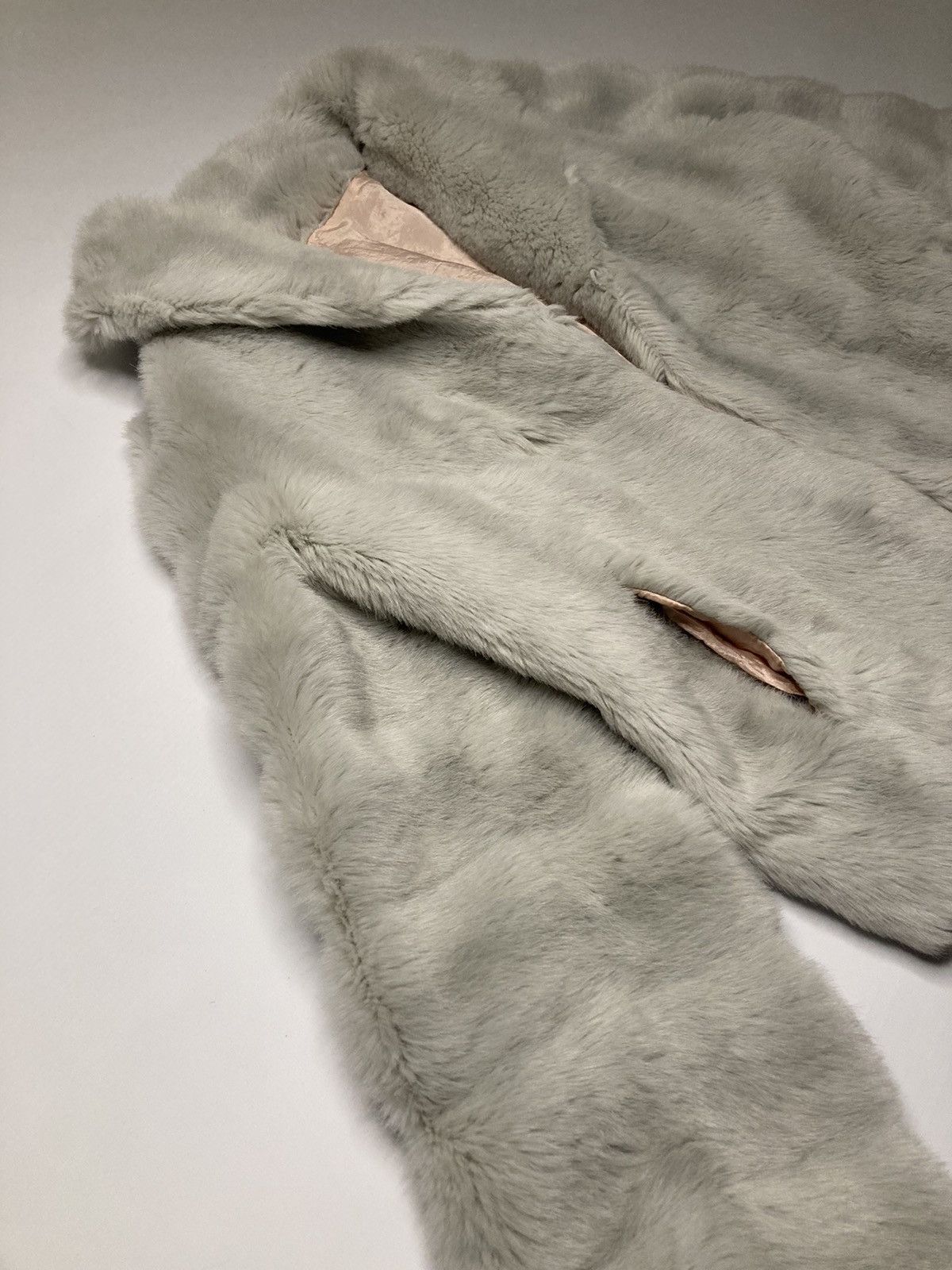 Vintage Vintage Faux Fur Grey Coat Jacket Size L / US 10 / IT 46 - 2 Thumbnail