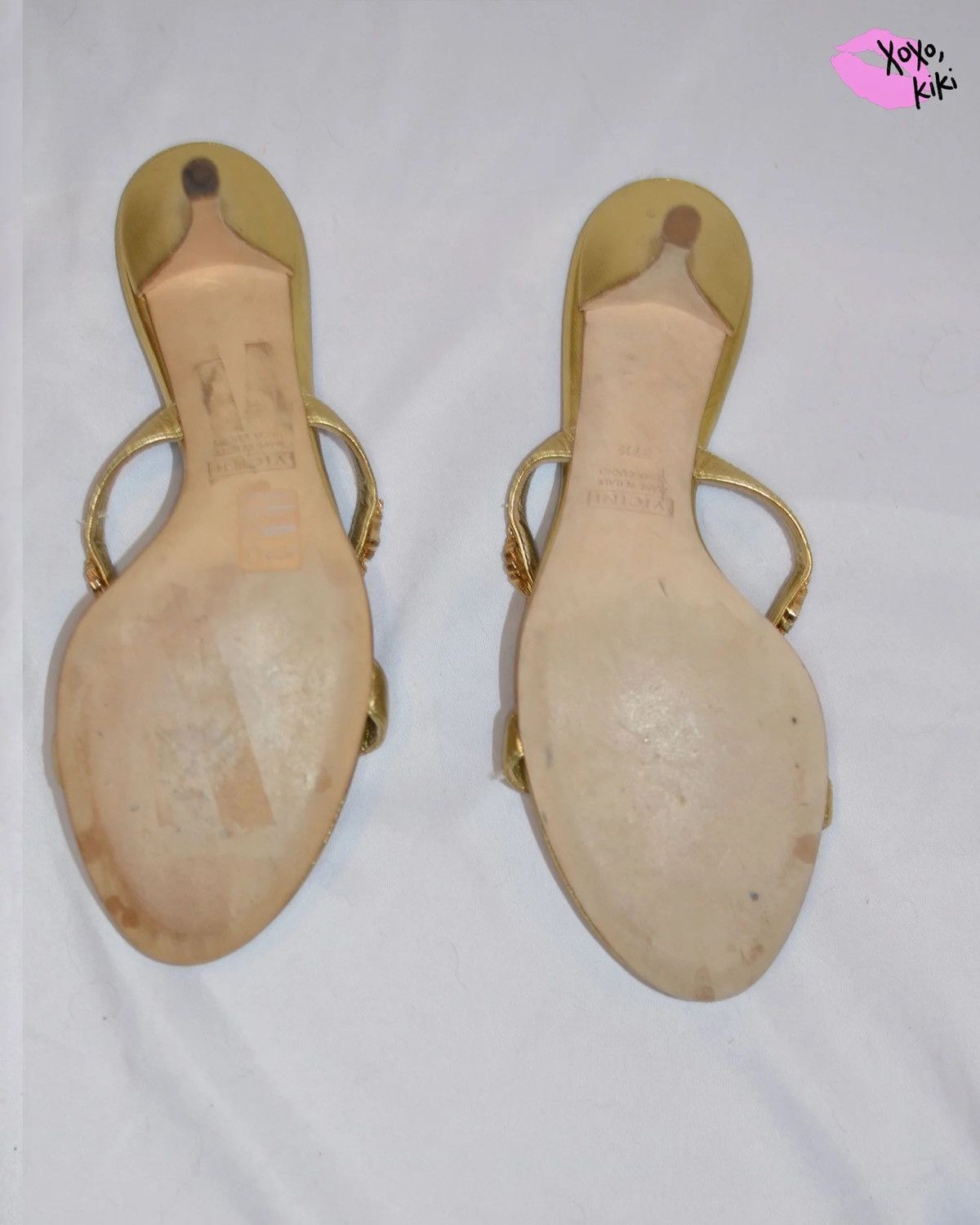 Giuseppe Zanotti GIUSEPPE ZANOTTI GOLD RHINESTONE HEELS Size US 7 / IT 37 - 8 Thumbnail