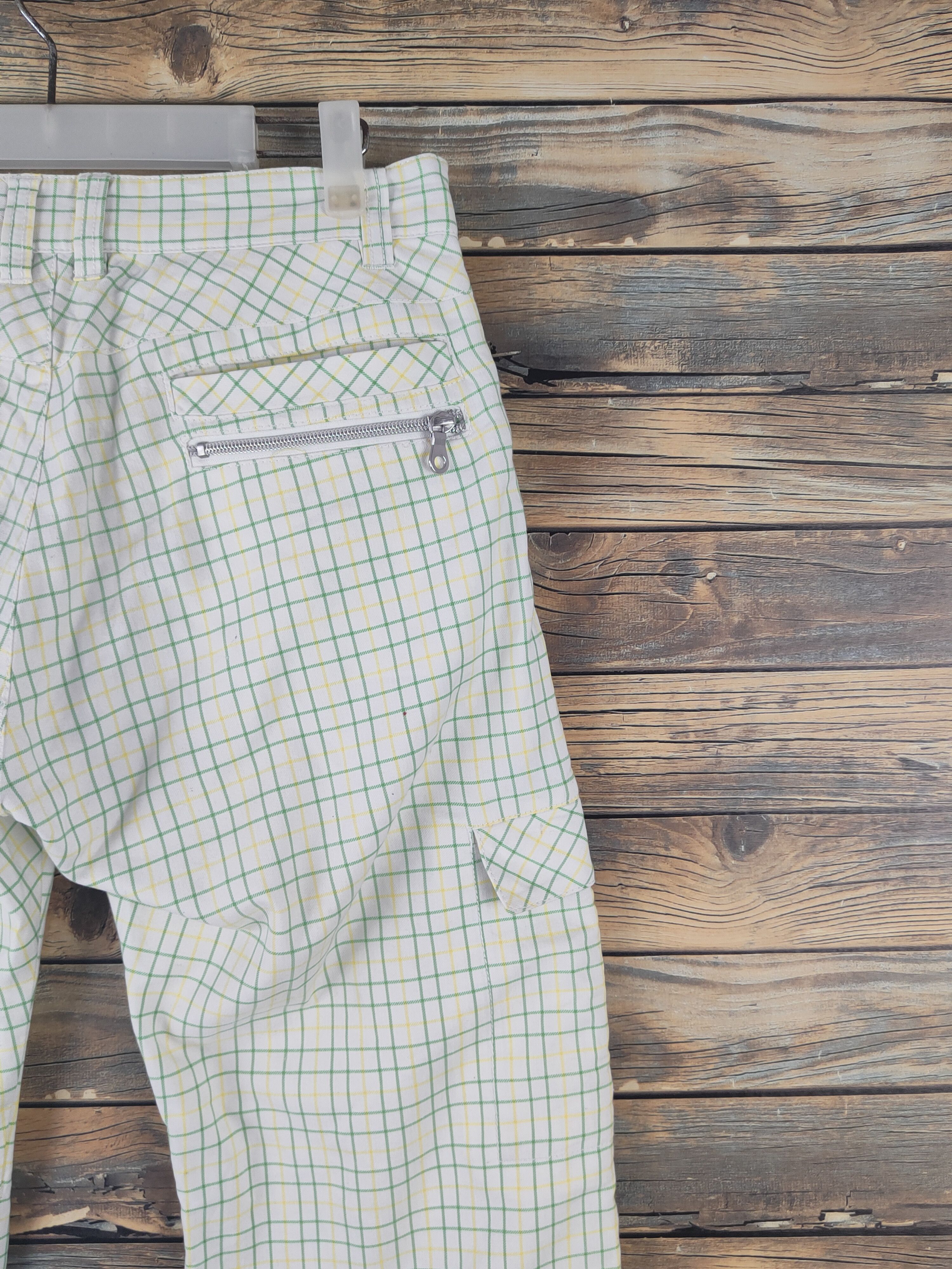 Japanese Brand DL Viva Heart White Green Multipocket Cargo Pants #1874 Size 30" / US 8 / IT 44 - 10 Thumbnail