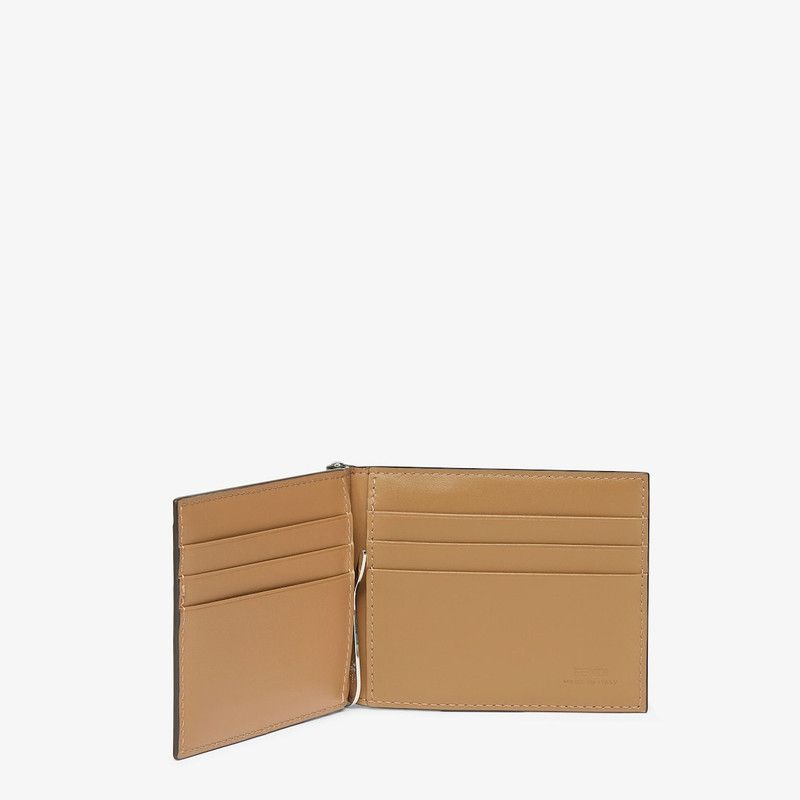 Fendi o1s1wg111225 Size: OS/ Diagonal Card Holder in Brown/Beige Size ONE SIZE - 3 Thumbnail