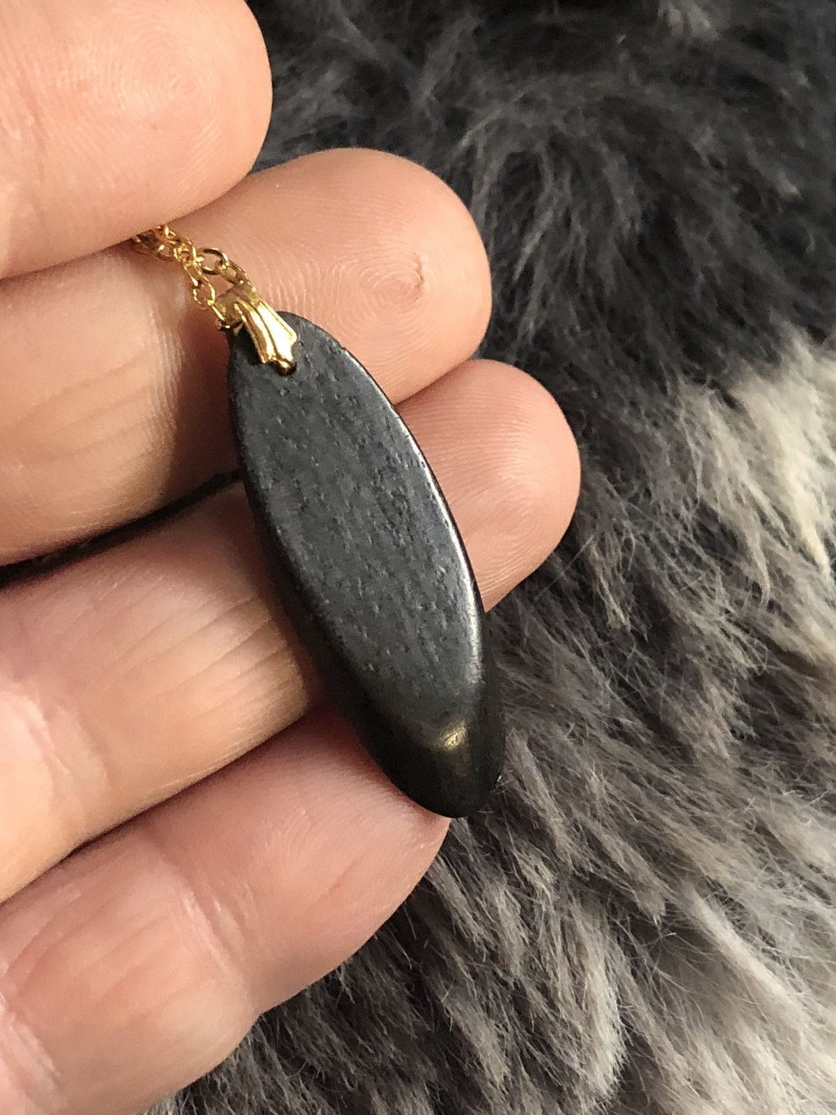Handmade Handcrafted vintage petrified wood pendant on chain necklace Size ONE SIZE - 8 Thumbnail