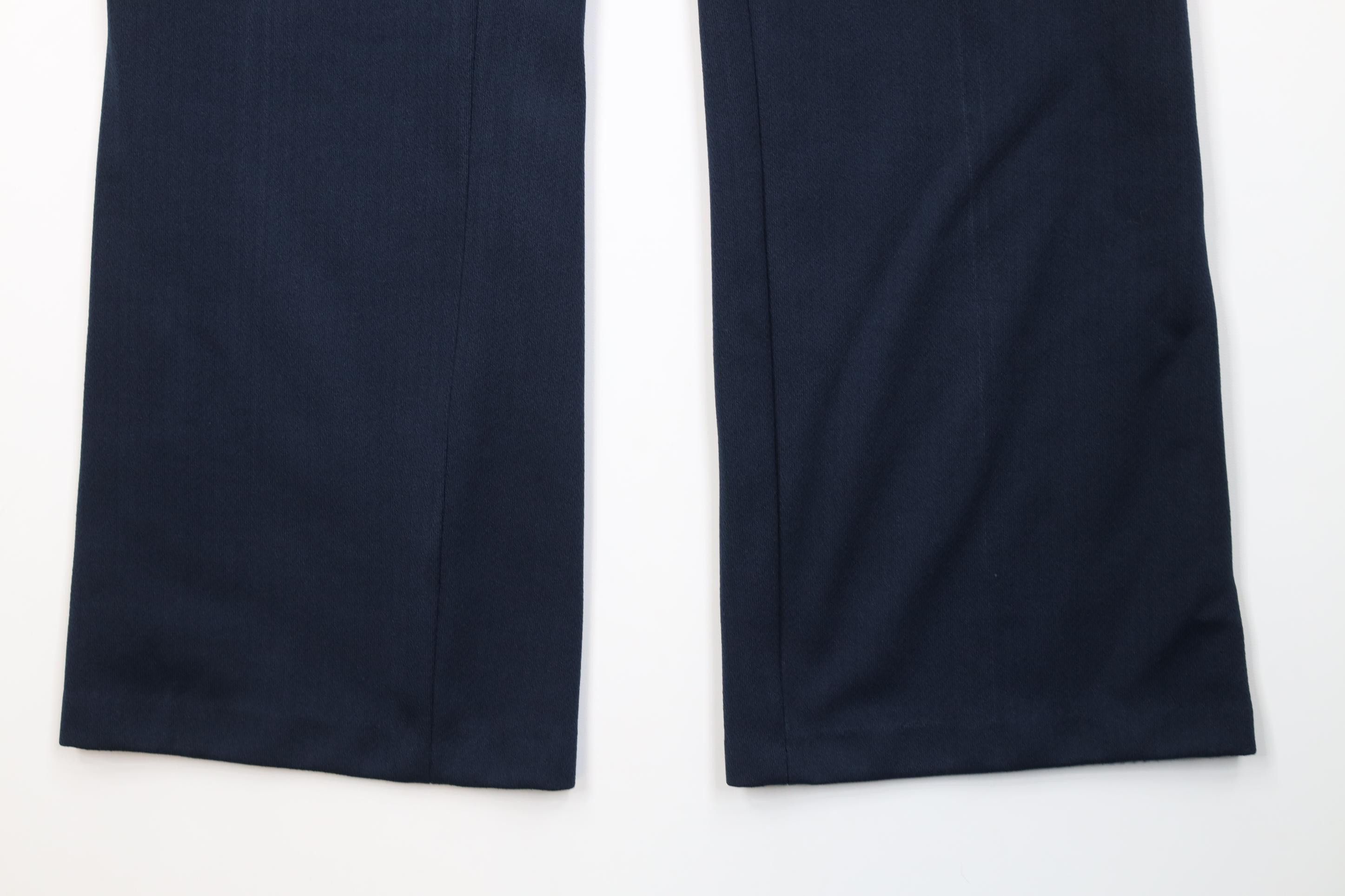 Vintage Vintage 70s Streetwear Flared Wide Leg Chino Pants Blue USA Size US 34 / EU 50 - 4 Thumbnail