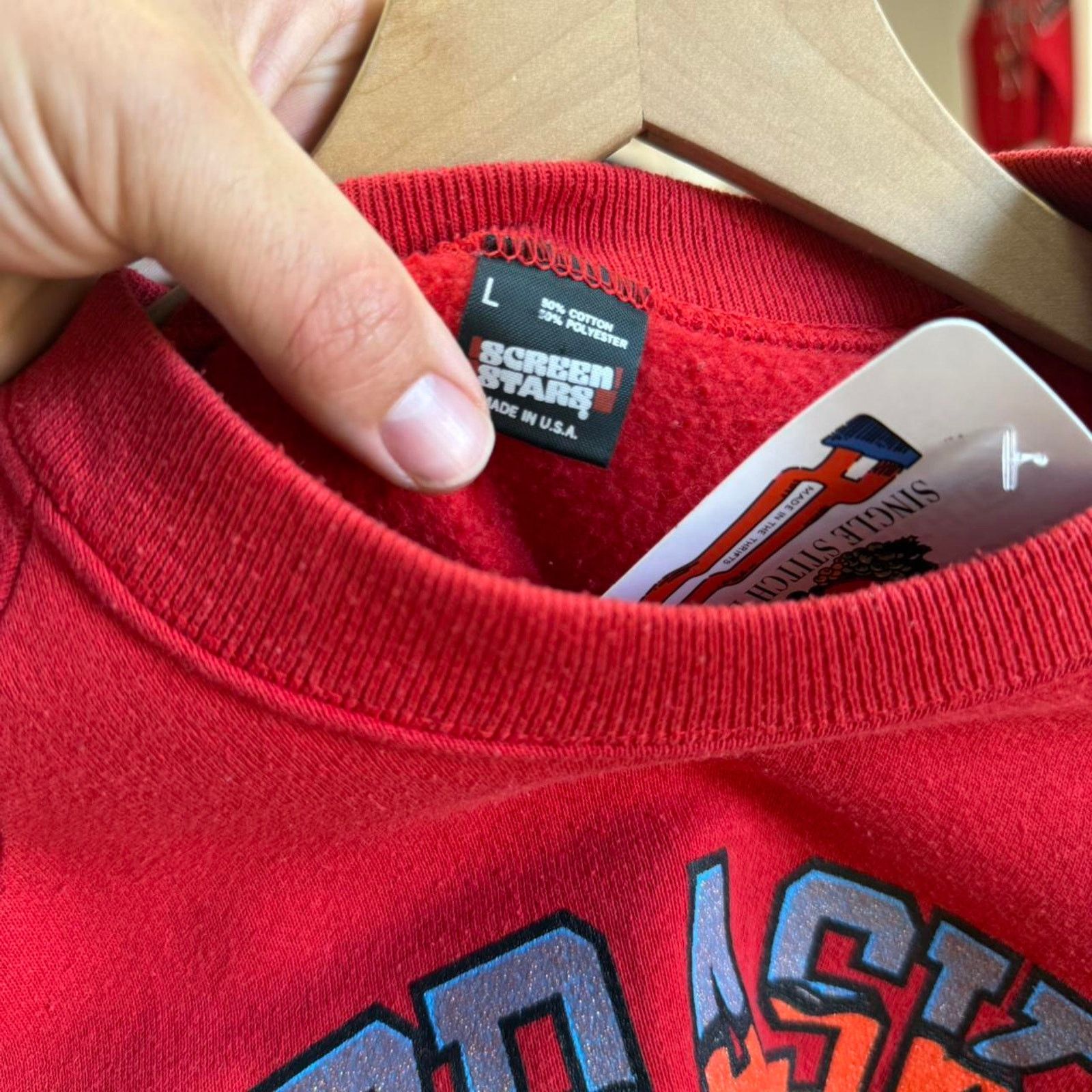Vintage Vintage 90s Nebraska Huskers School Crest Crewneck Size US L / EU 52-54 / 3 - 7 Thumbnail