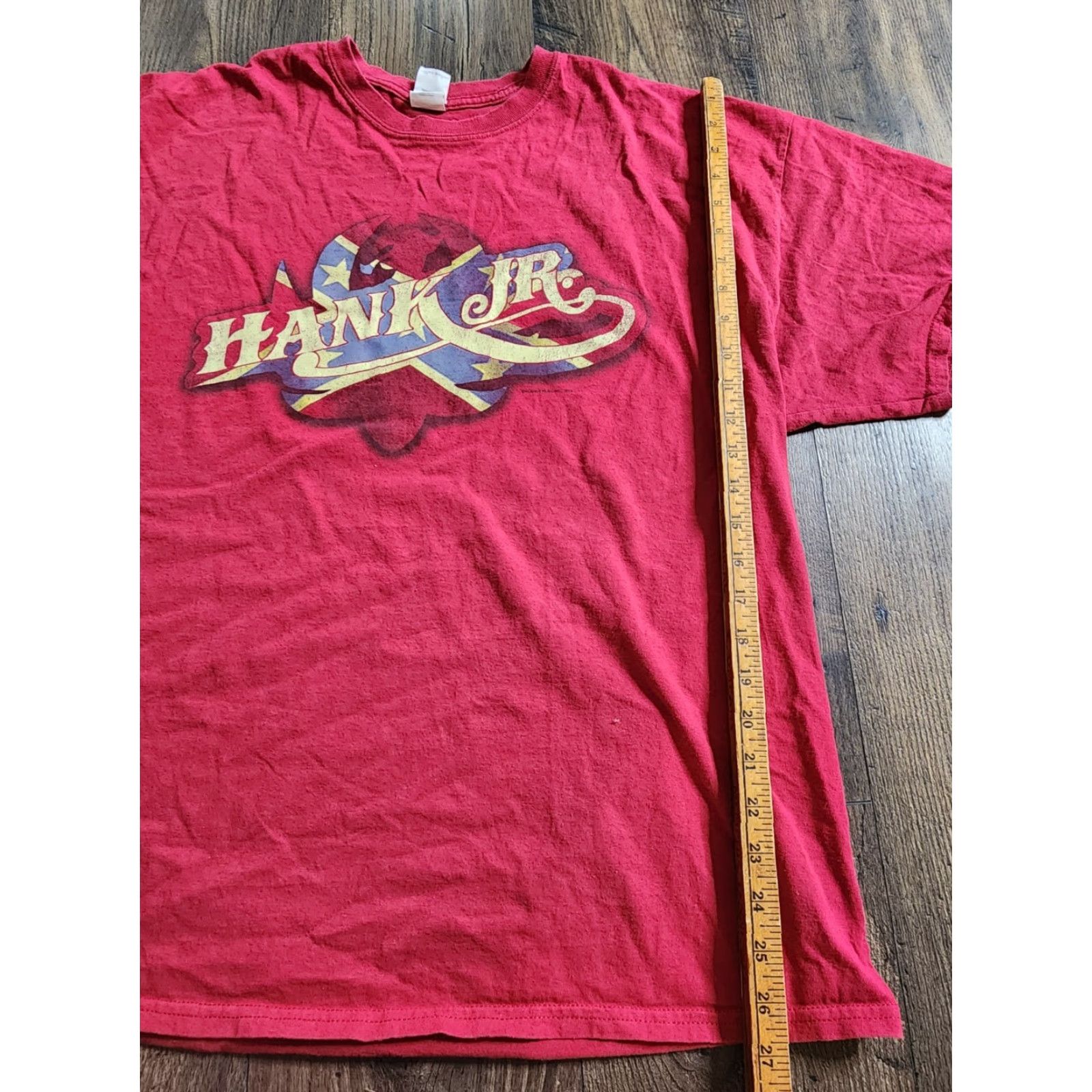 Gildan Mens Hank Williams Jr I Got Whiskey Bent With Hank T Shirt 2XL Red Double-Sided Size US XXL / EU 58 / 5 - 3 Thumbnail