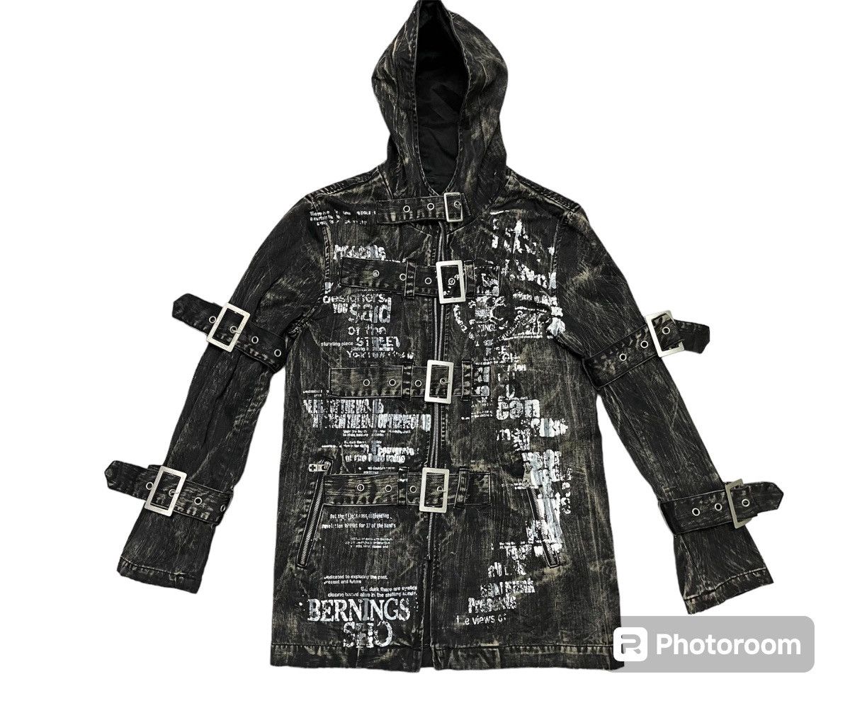 If Six Was Nine 1990s BERNING SHO DENIM JACKET BONDAGE RARE DESIGN Size US M / EU 48-50 / 2 - 1 Thumbnail