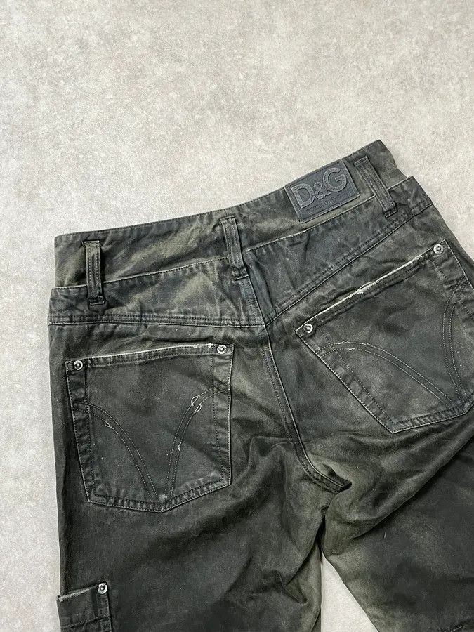 Dolce & Gabbana AW2003 Dolce & Gabbana Sage Green Distressed Cargo Pants Size US 39 - 8 Thumbnail