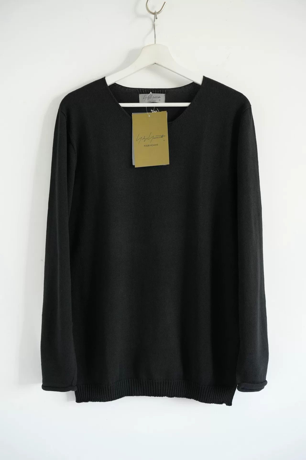 Yohji Yamamoto black long sleeve wool cashmere sweater Size US M / EU 48-50 / 2 - 1 Thumbnail
