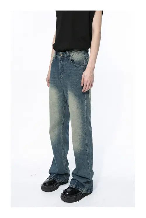 Other Blue Distressed Washed Flared Jeans Size US 33 - 3 Thumbnail