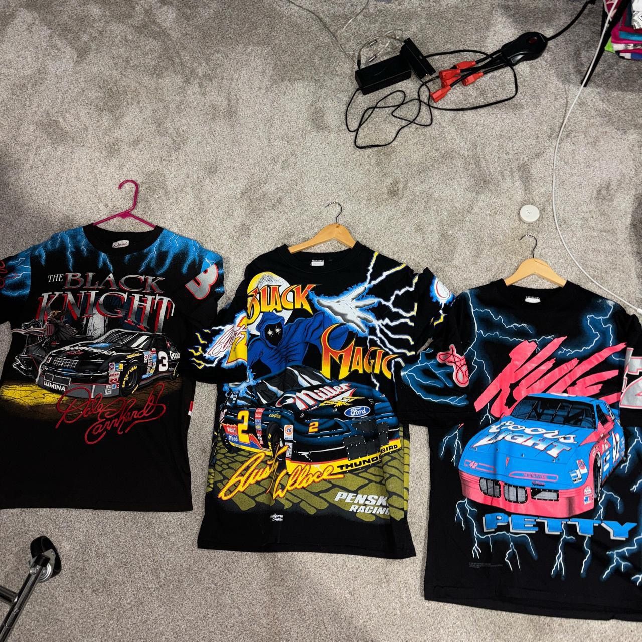 Vintage Vintage 90’s Lightning thunder Nascar dry rot tee bundle Size US L / EU 52-54 / 3 - 5 Thumbnail