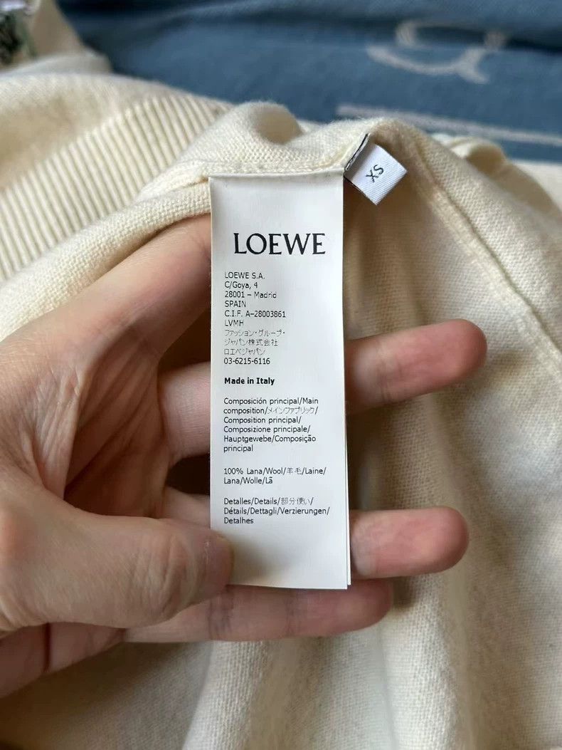 Loewe LOEWE White and green cardigan Size XS / US 0-2 / IT 36-38 - 4 Thumbnail