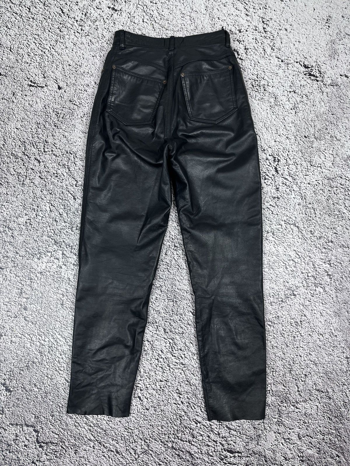 Leather Vintage Leather Biker Gothic Pants AvantGarde Moto size 26 Size 26" / US 2 / IT 38 - 5 Thumbnail