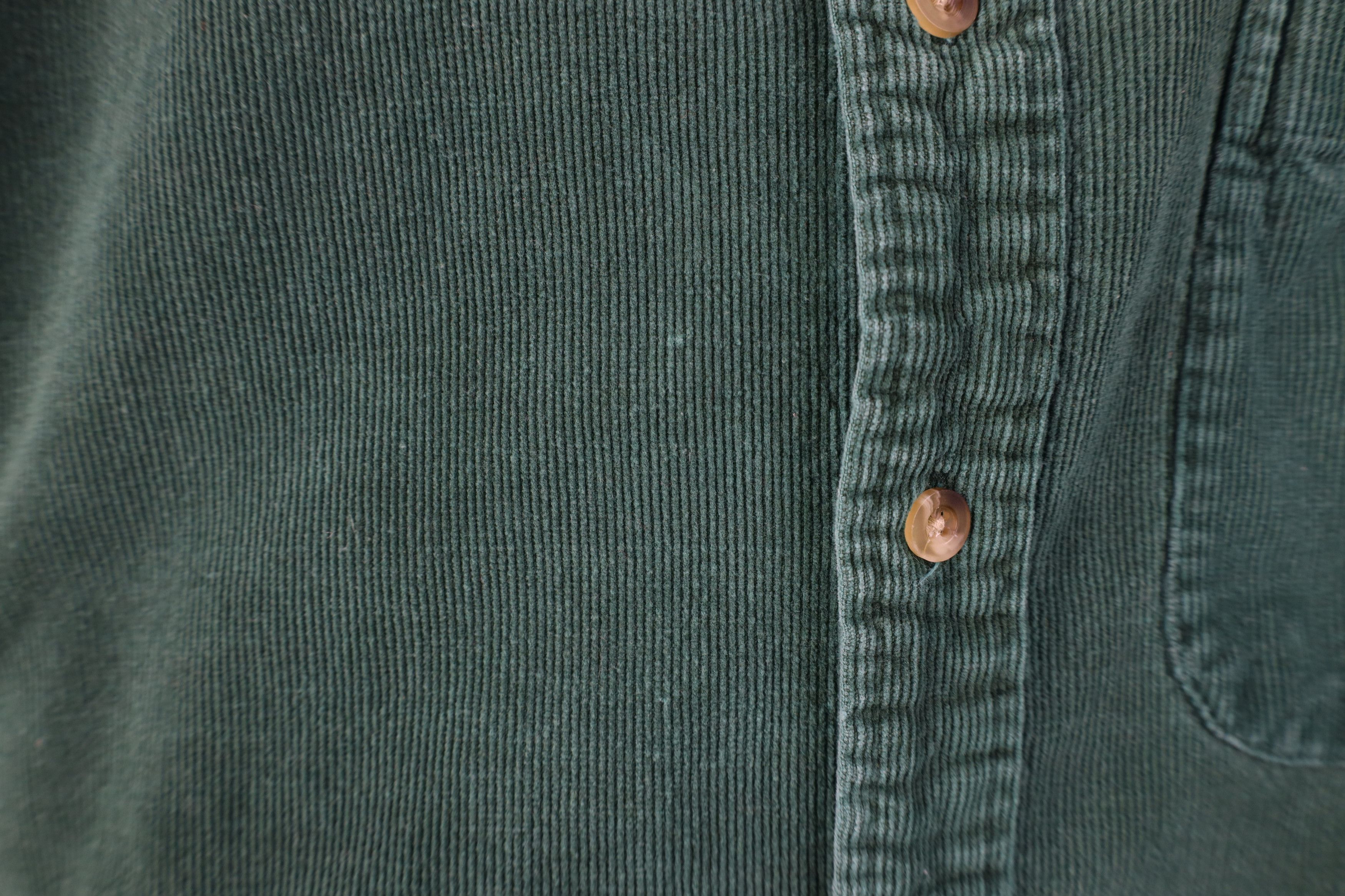 Vintage Vintage 90s Streetwear Corduroy Collared Button Down Shirt Size US L / EU 52-54 / 3 - 5 Thumbnail