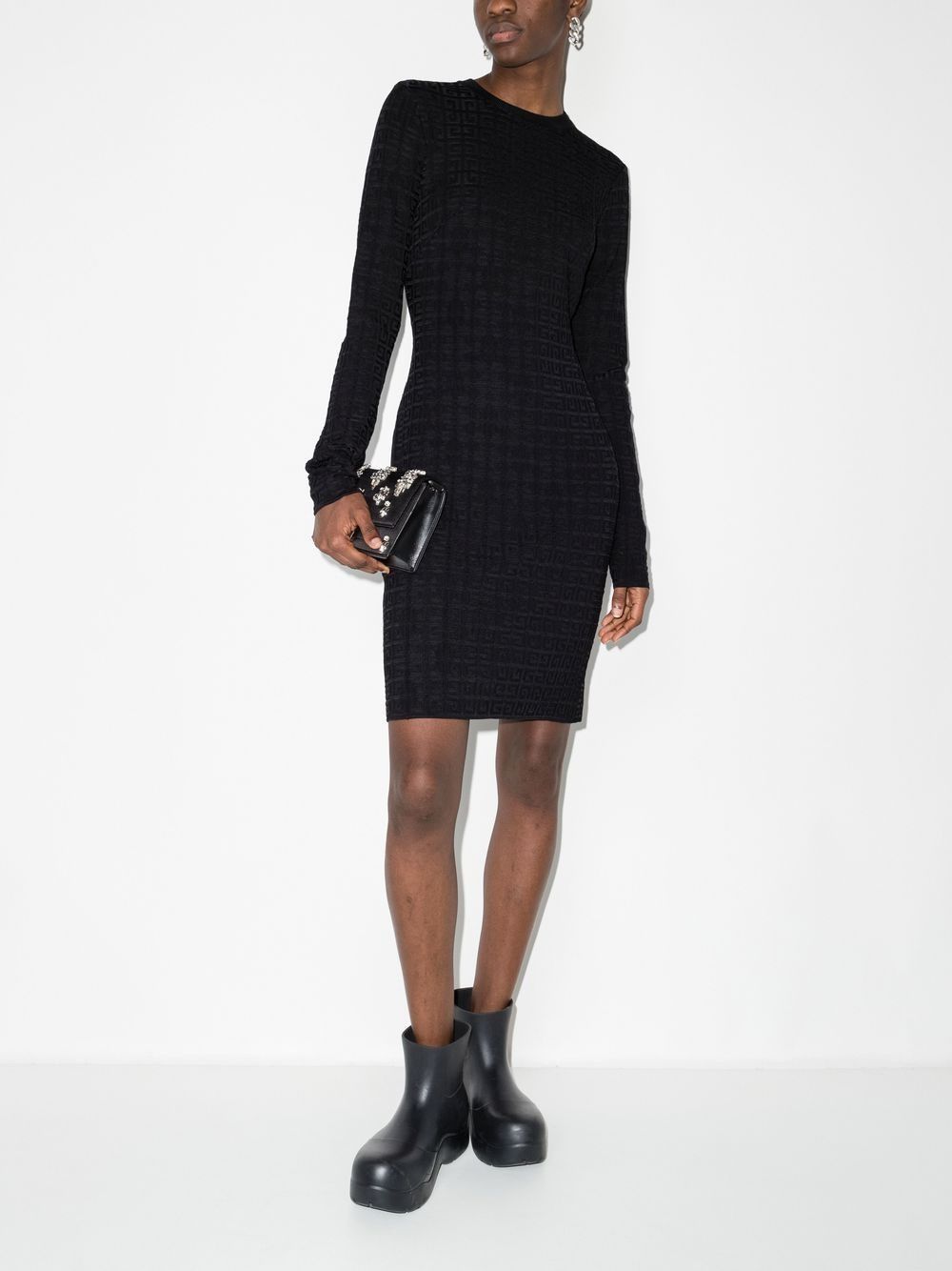 Givenchy o1y0925 Midi Dress in Black Size XS / US 0-2 / IT 36-38 - 3 Thumbnail