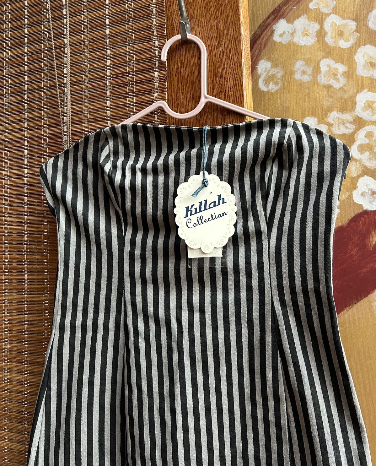 Miss Sixty × Vintage Y2k Killah Miss Sixty Pinstripes Strapless Mini Dress Size L / US 10 / IT 46 - 3 Thumbnail