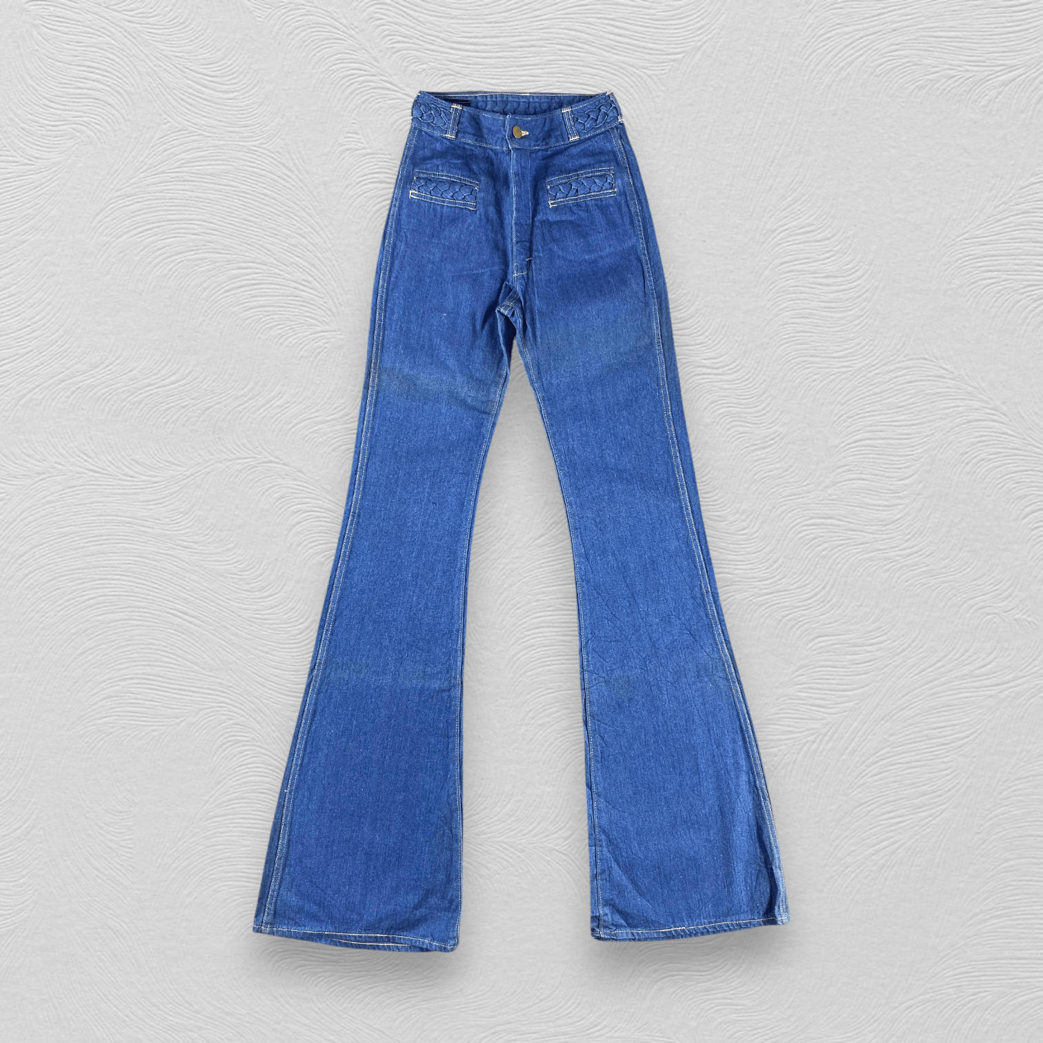 Japanese Brand Vintage Thomaston Flare Jeans Bell Bottom Denim KJ3389 Size 23" - 1 Thumbnail
