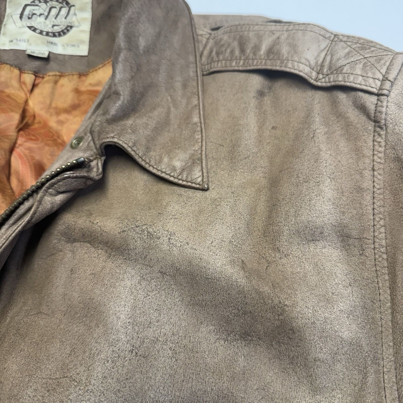 Vintage G-III Global Identity Leather Bomber Jacket Brown Korea Size Size US L / EU 52-54 / 3 - 15 Thumbnail