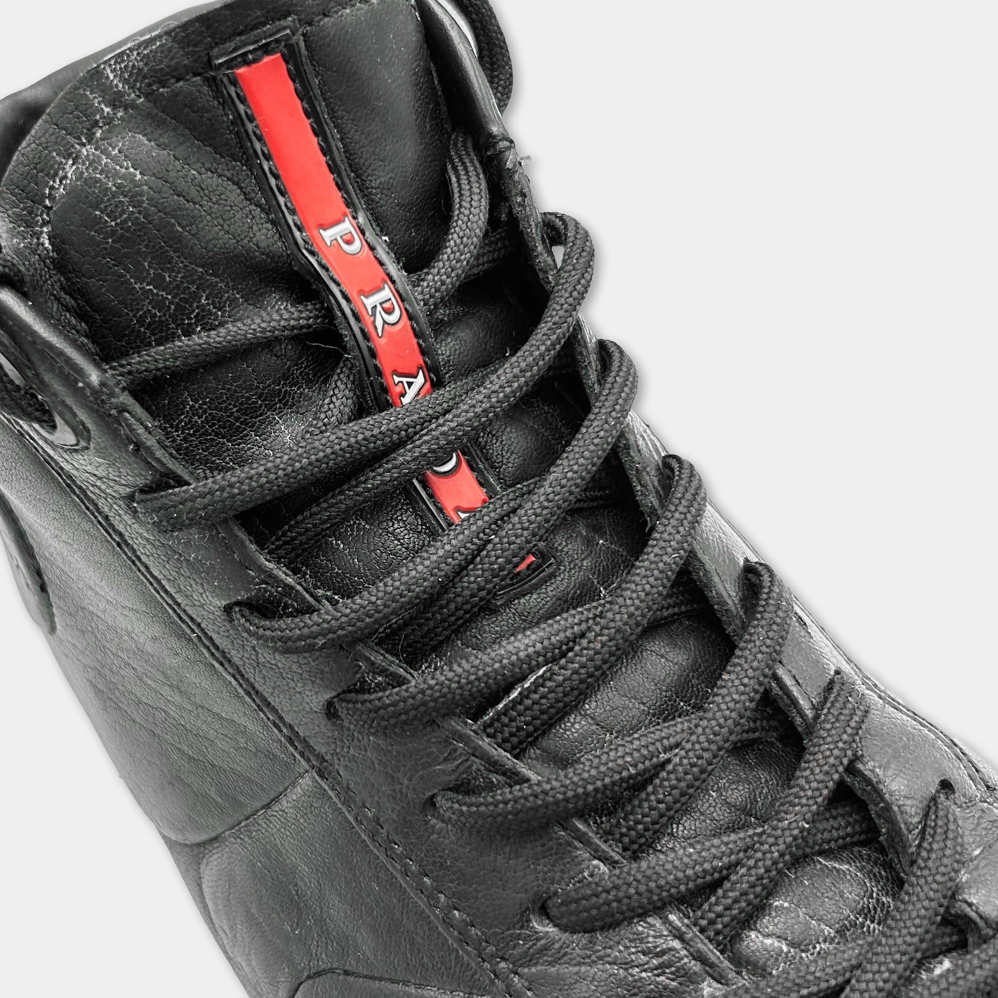 Prada Prada Sport 00's Black Logo Leather Boots Size US 5 / EU 37 - 3 Thumbnail
