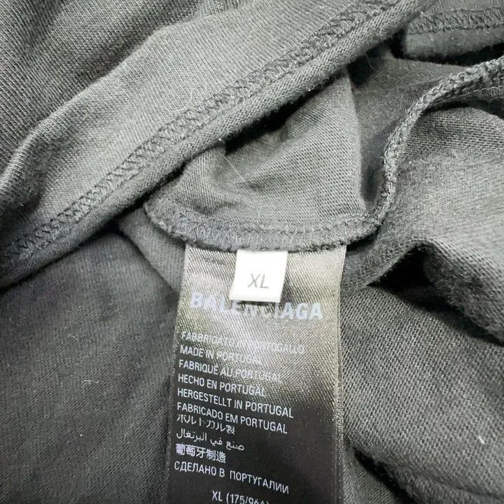 Balenciaga Balenciaga Balenciaga Black Logo Print Short Sleeve TShirt Size US XL / EU 56 / 4 - 4 Thumbnail