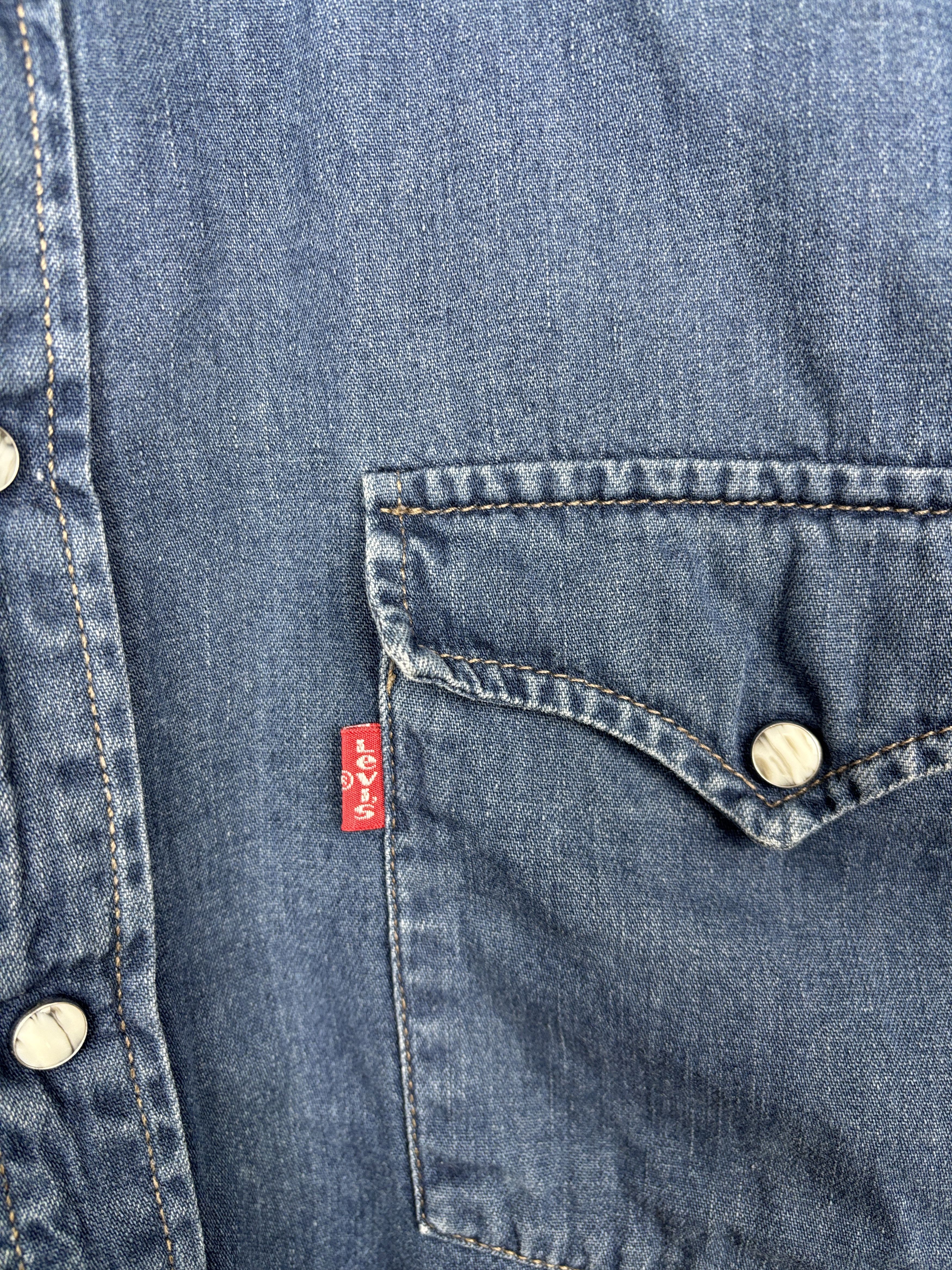 Levi's 90's Levi's Vintage Western Denim Jeans Pearl Snap Shirt Size US XL / EU 56 / 4 - 7 Thumbnail