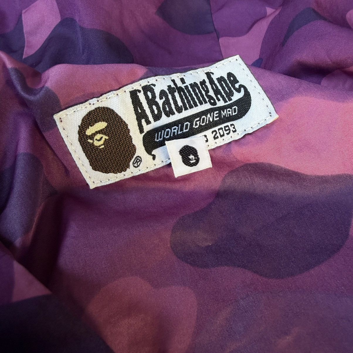 Bape OG BAPE NYLON FULL ZIP PURPLE CAMO Size US M / EU 48-50 / 2 - 8 Thumbnail