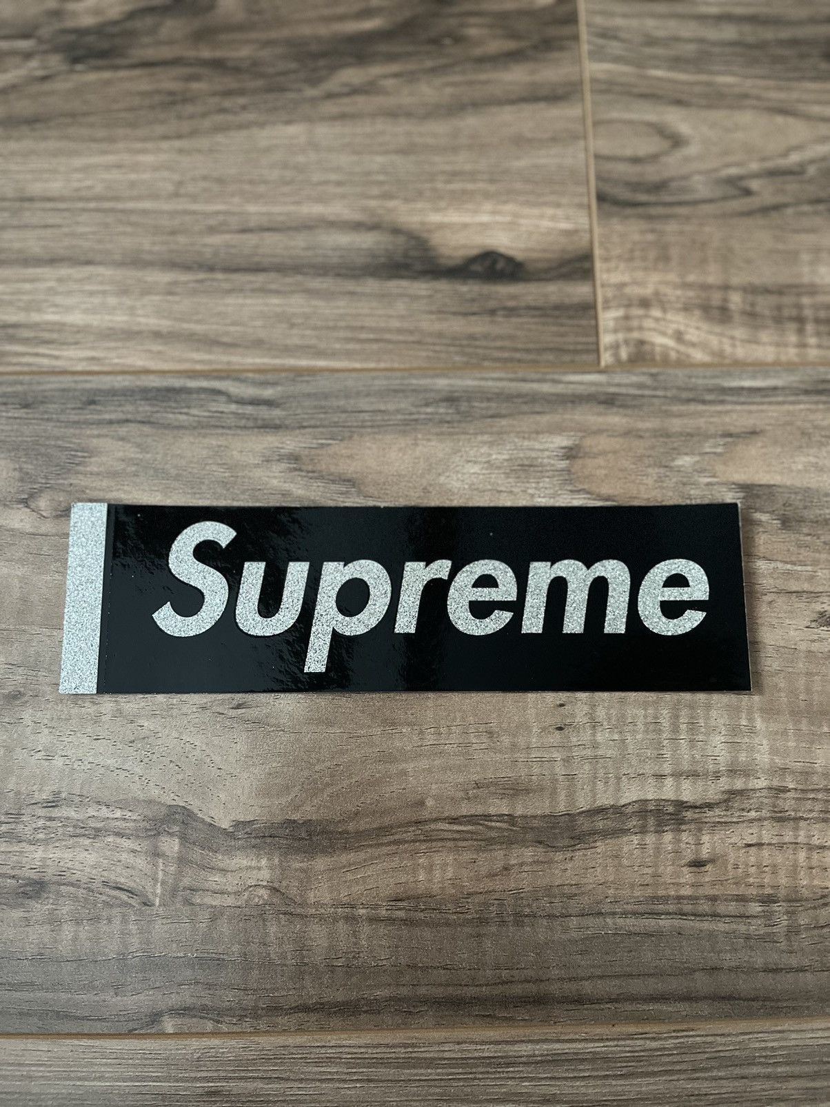 Supreme Glitter Box Logo Sticker Accessories