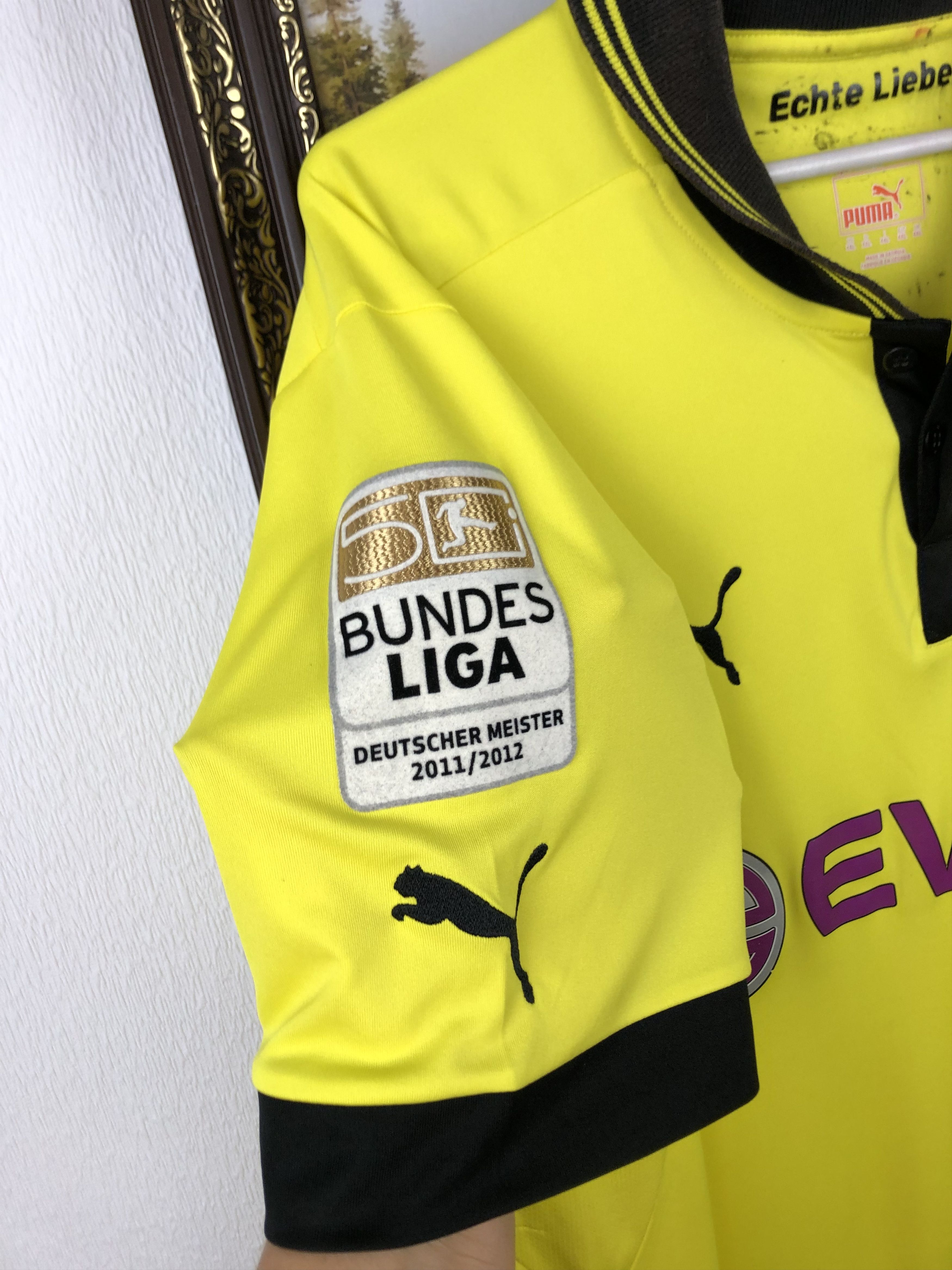 Puma Borussia Dortmund football shirt 2012 Soccer Puma Jersey Size US XXL / EU 58 / 5 - 8 Thumbnail