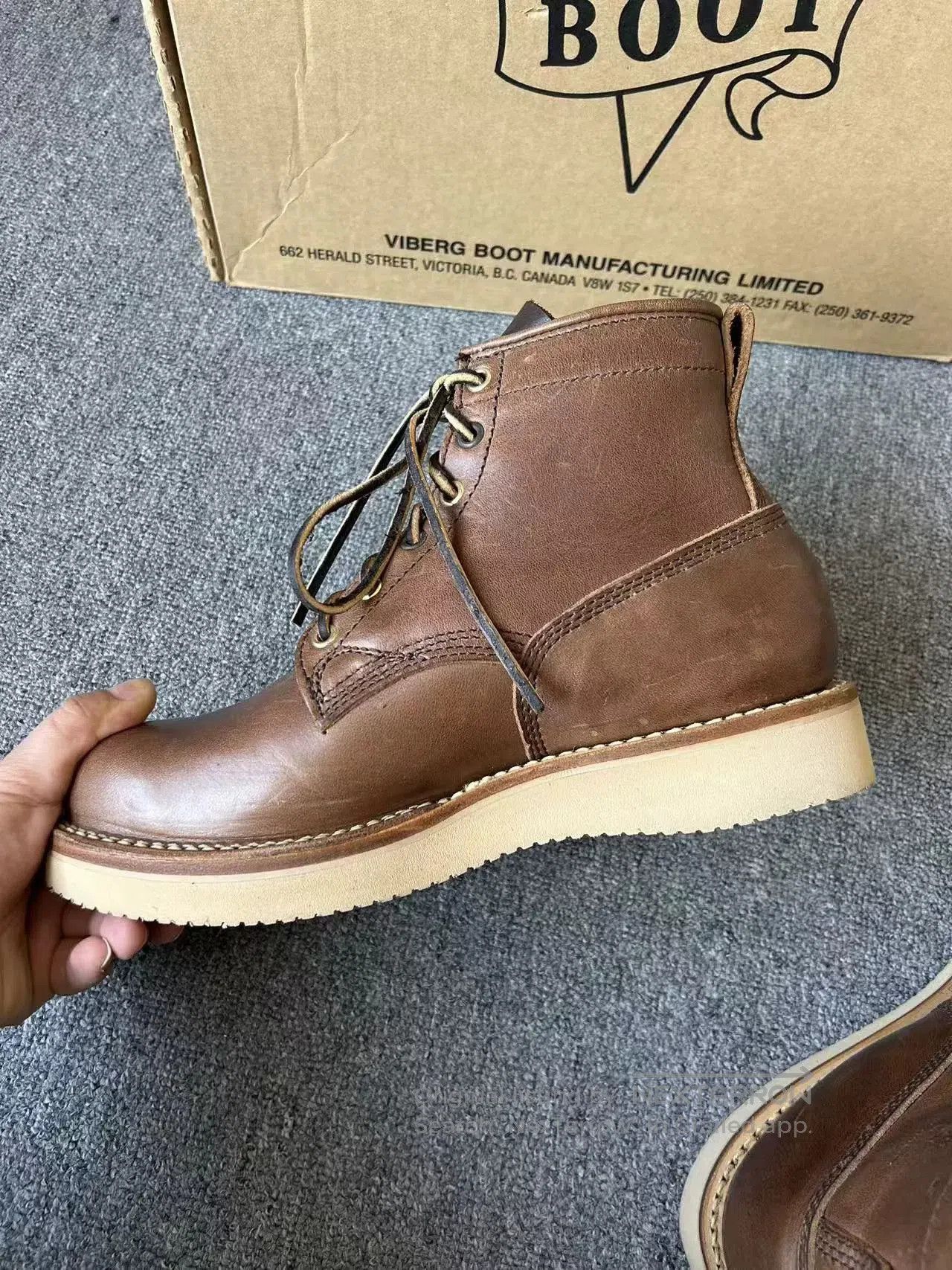 Viberg Viberg Boots UK7.5 Brown Leather Work Boots. Size US 9.5 / EU 42-43 - 7 Thumbnail