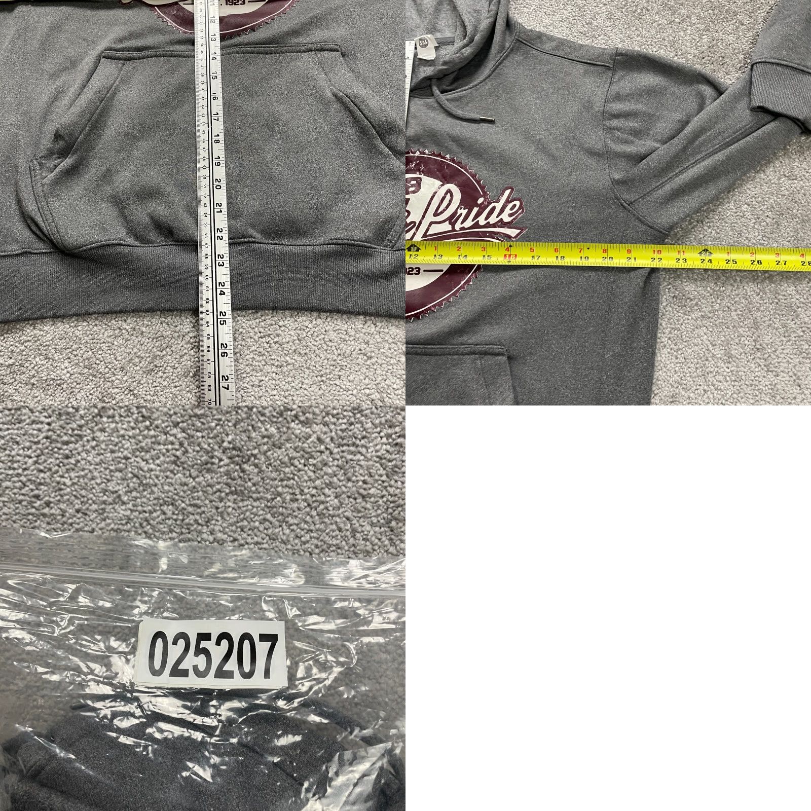 Vintage Baw Thermo Tex Hoodie Pullover Sweatshirt Unisex SM Gray Logo Fleece Graphic Hooded Sports Size US S / EU 44-46 / 1 - 8 Thumbnail