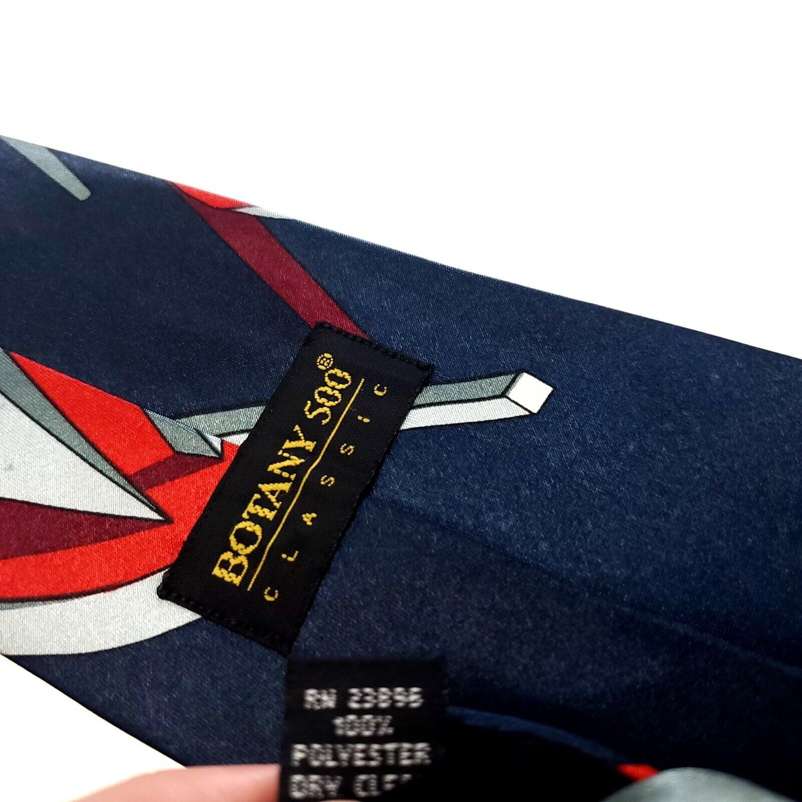 Botany 500 Botany 500 Blue Gray Red Silk Tie Woven Graphic Size ONE SIZE - 5 Thumbnail