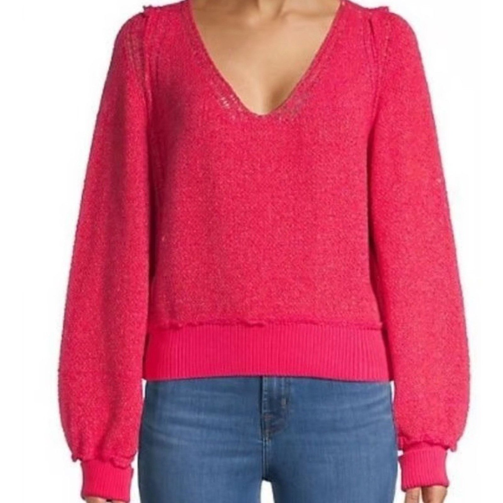 Free People Free People Pullover Boho Sweater Women’s Large A001593 Size L / US 10 / IT 46 - 2 Thumbnail