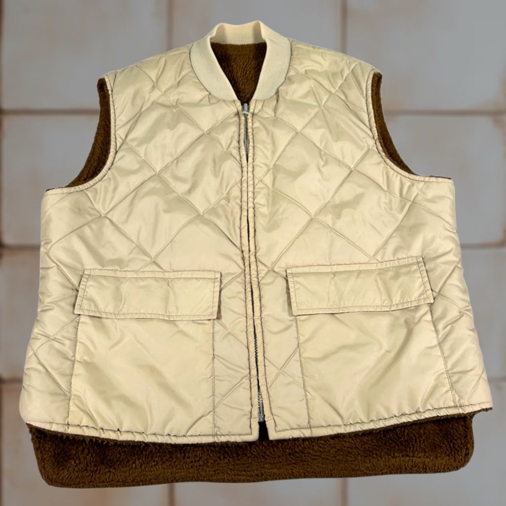 Vintage VINTAGE Panhandle Slim Vest Mens L Brown Western Hunting Quilted Sherpa 70s Reversible Full Zip Pockets Size US L / EU 52-54 / 3 - 1 Thumbnail