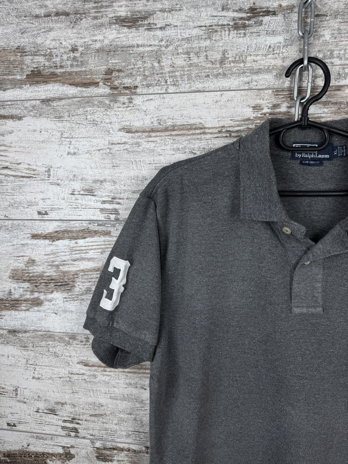 Polo Ralph Lauren × Vintage Mens Vintage Polo Ralph Lauren polos 3 grey T-shirt tee Size US XL / EU 56 / 4 - 4 Thumbnail