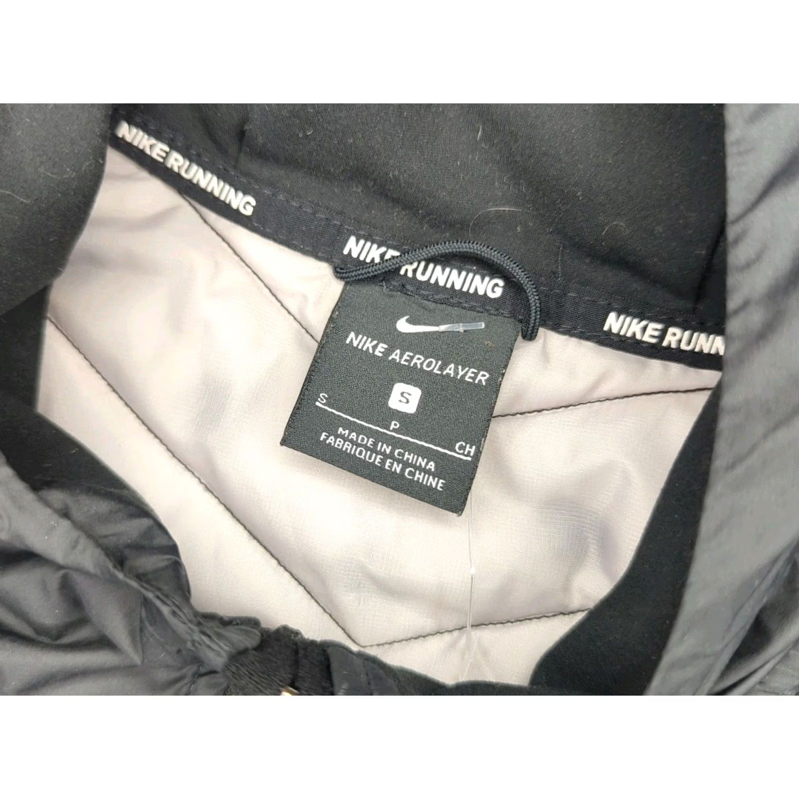 Nike Nike Aerolayer Running Jacket Mens Small Black Quilted Hooded Insulated Puffer Size US S / EU 44-46 / 1 - 6 Thumbnail