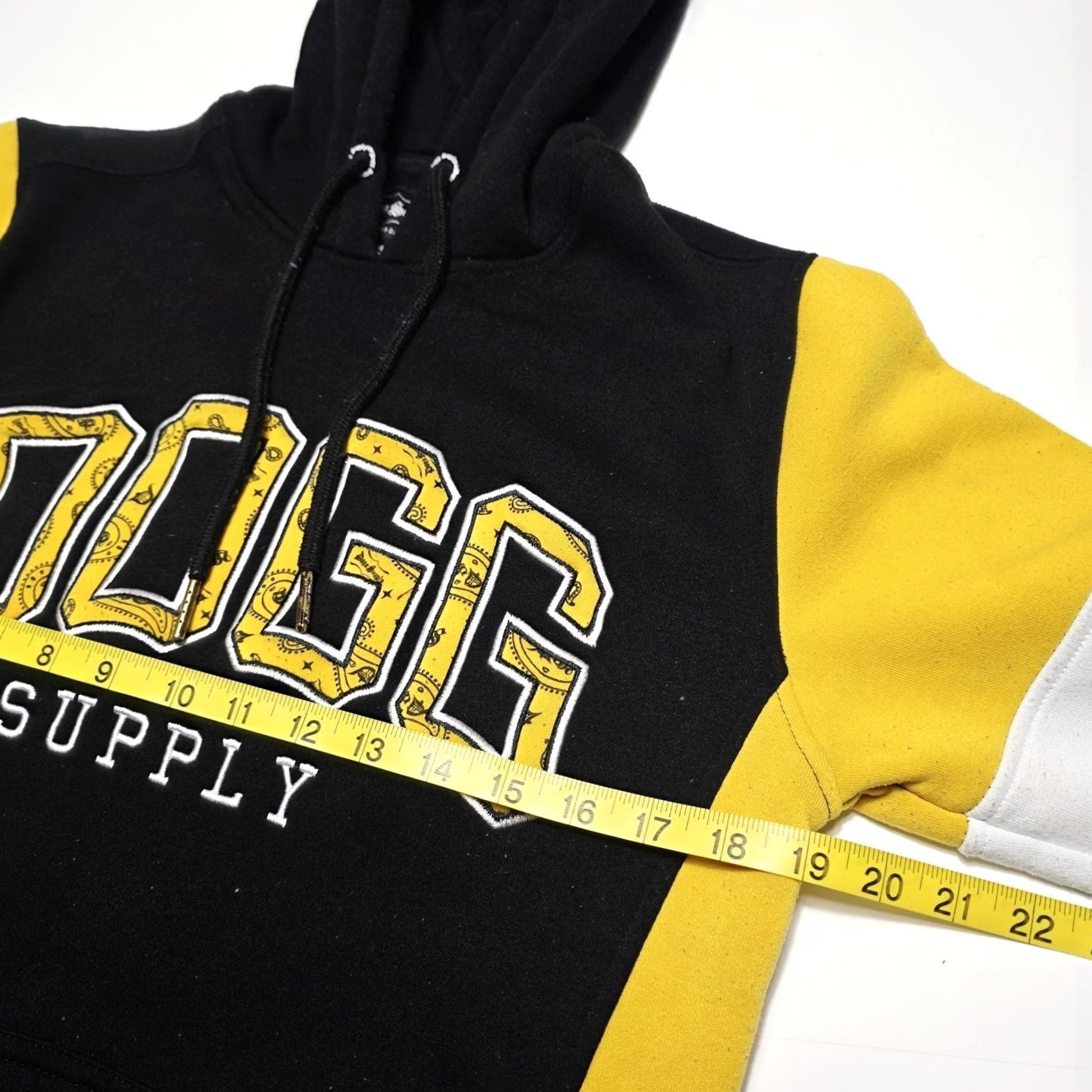 Vintage Dogg Supply Snoop Dogg Hoodie Men XS Black Yellow White Logo Embroidered Hooded Pullover Long Sleeve Regular Fit Machine Washable Size US XS / EU 42 / 0 - 5 Thumbnail
